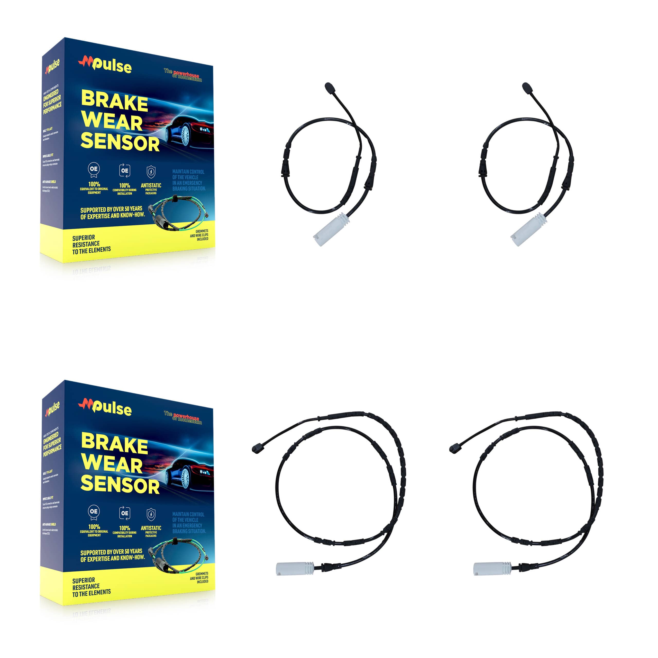 Mpulse - KSE-100409 - Front and Rear Disc Brake Pad Wear Sensor Kits