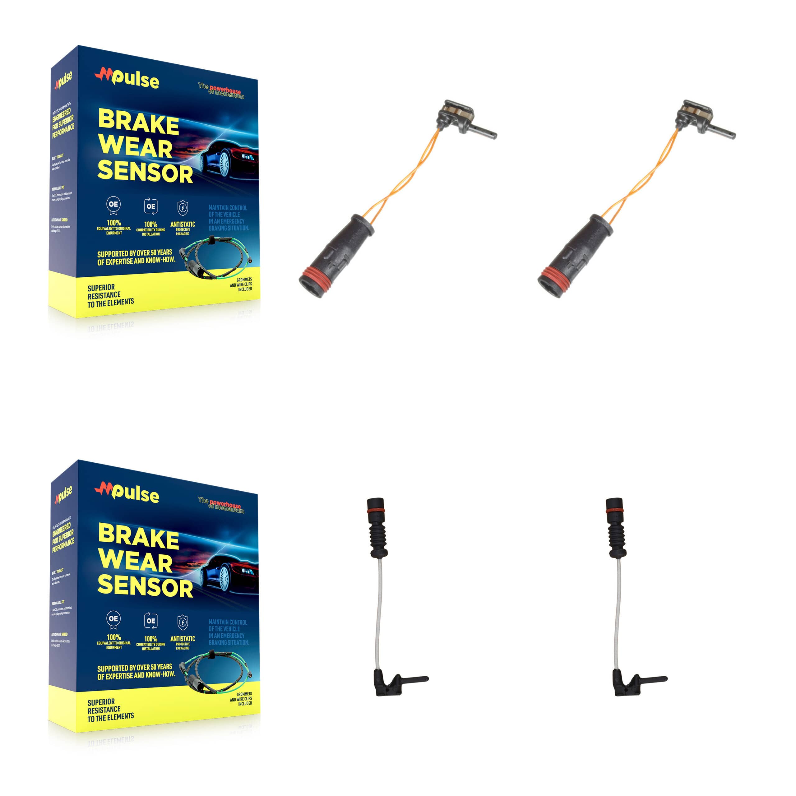 Mpulse - KSE-100421 - Front and Rear Disc Brake Pad Wear Sensor Kits