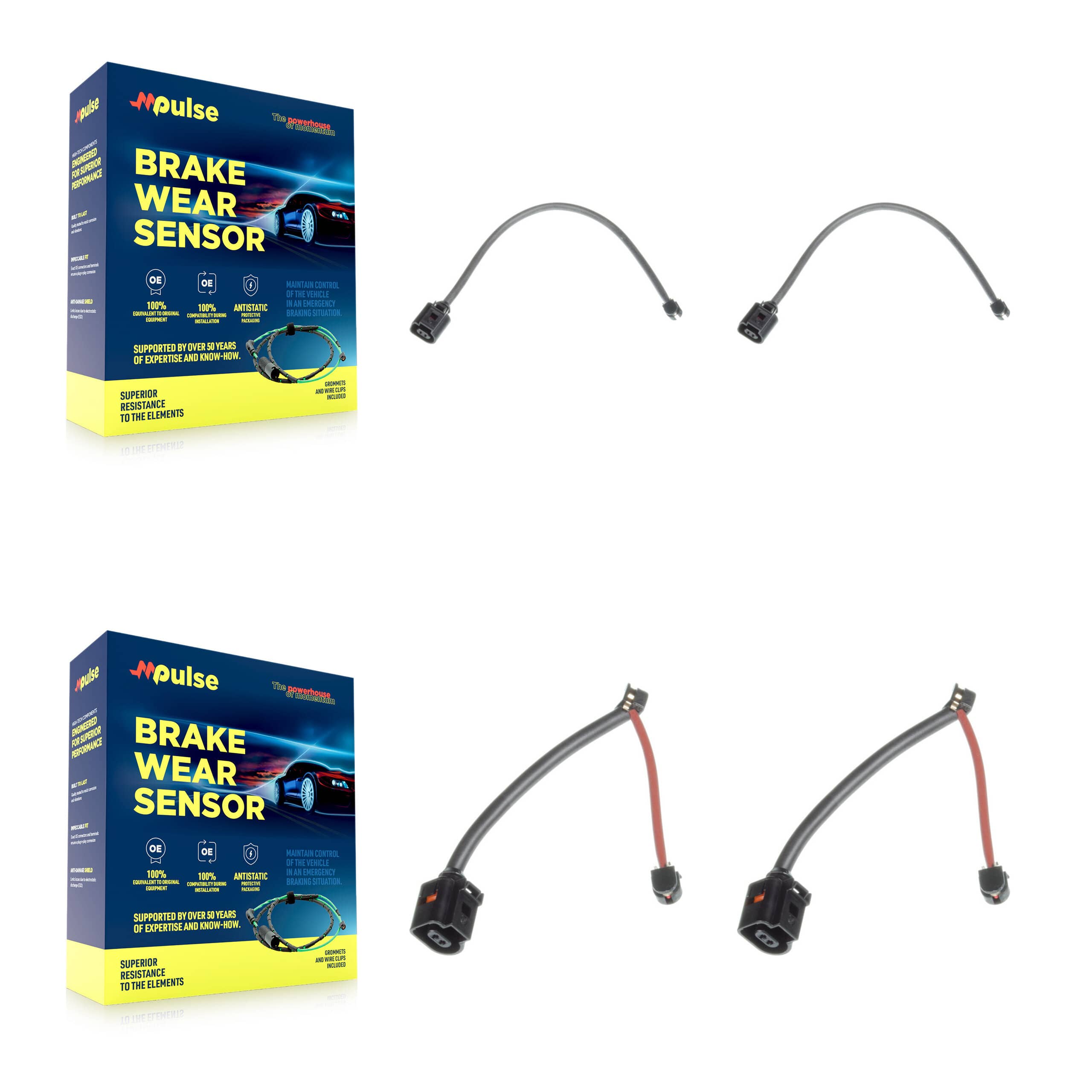 Mpulse - KSE-100424 - Front and Rear Disc Brake Pad Wear Sensor Kits