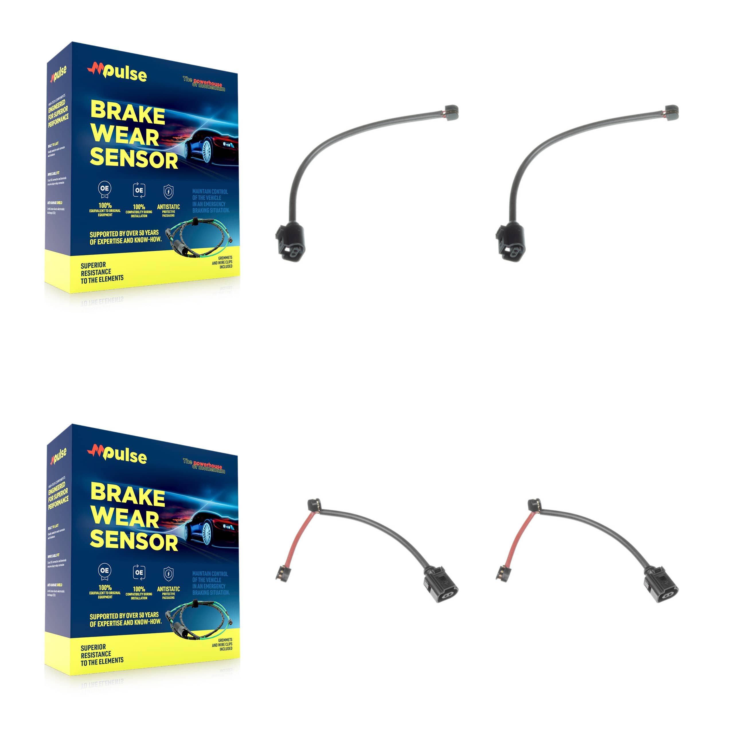Mpulse - KSE-100427 - Front and Rear Disc Brake Pad Wear Sensor Kits