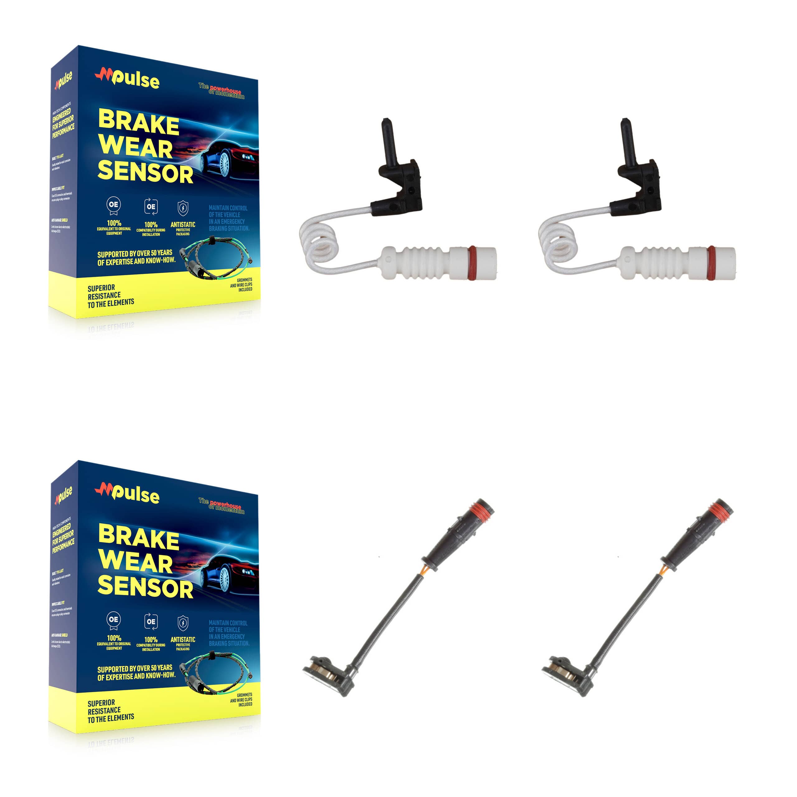 Mpulse - KSE-100432 - Front and Rear Disc Brake Pad Wear Sensor Kits