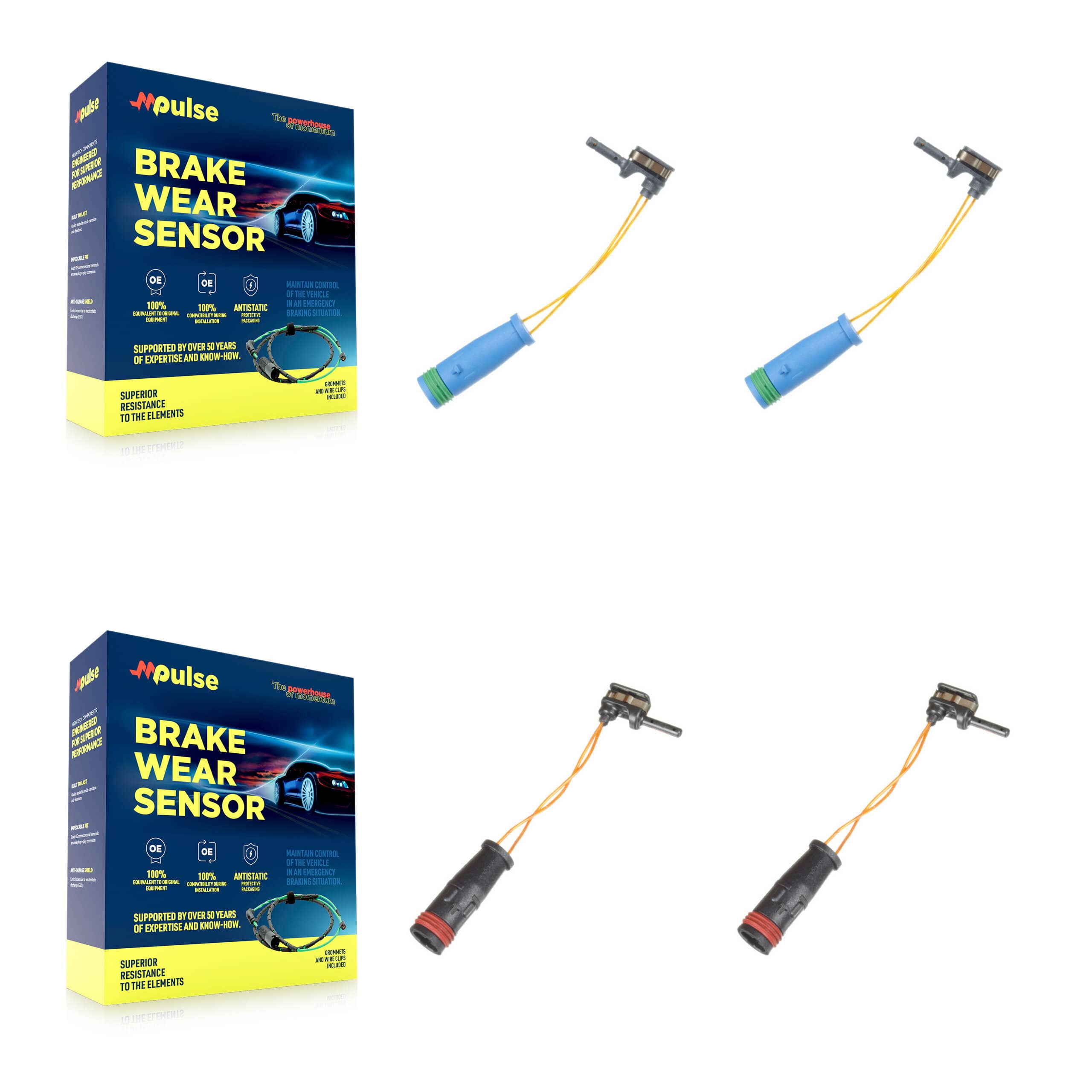 Mpulse - KSE-100438 - Front and Rear Disc Brake Pad Wear Sensor Kits