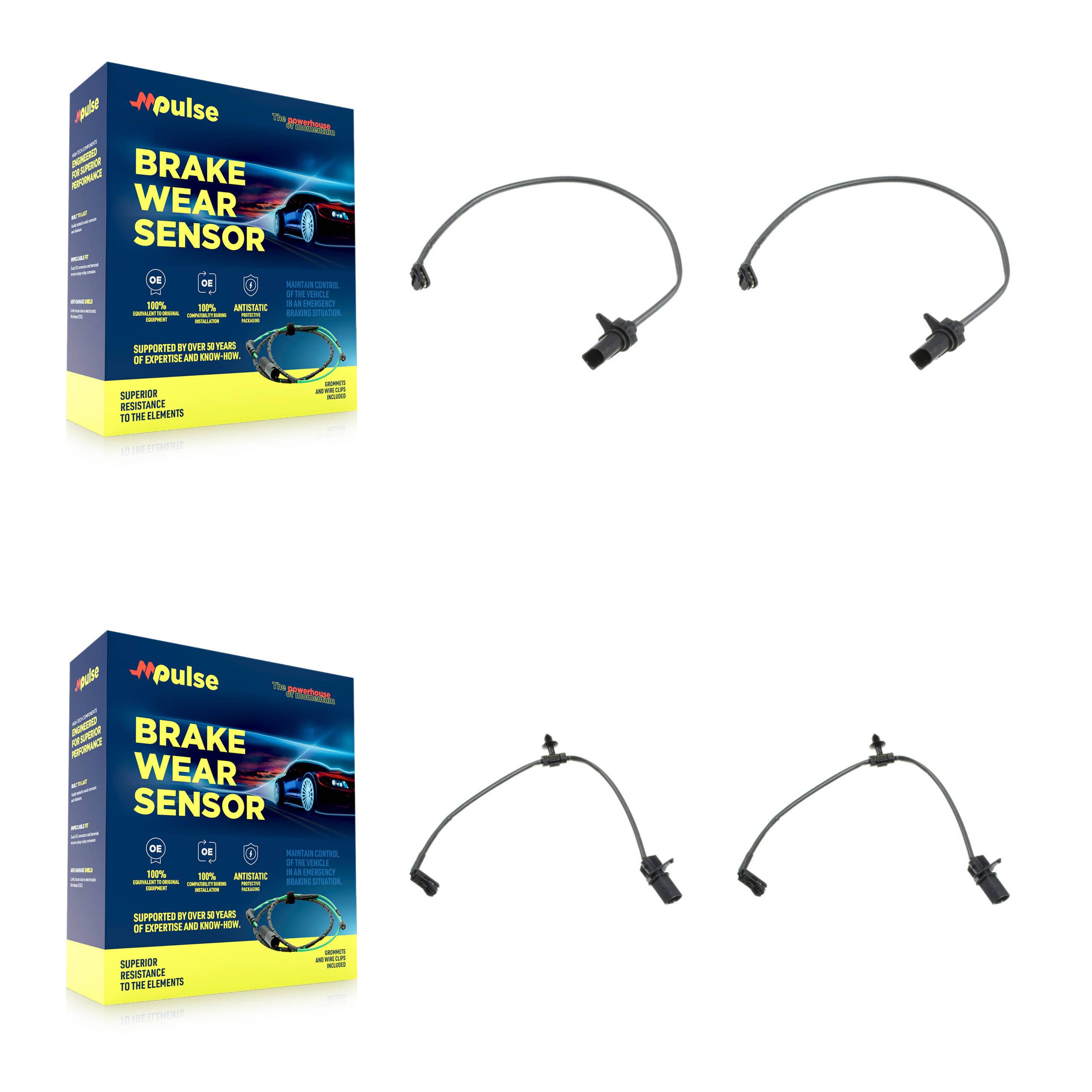 Mpulse - KSE-100443 - Front and Rear Disc Brake Pad Wear Sensor Kits