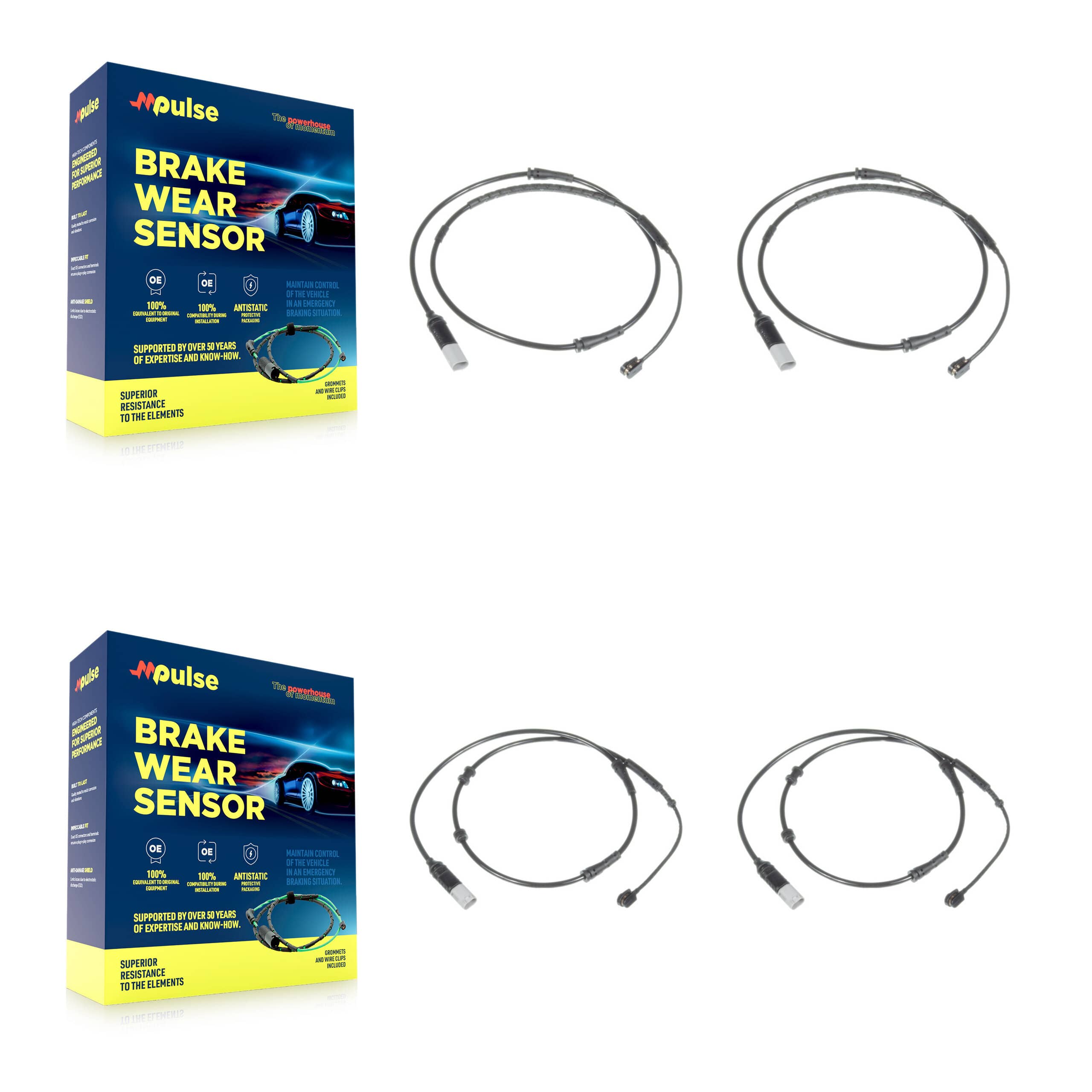 Mpulse - KSE-100445 - Front and Rear Disc Brake Pad Wear Sensor Kits