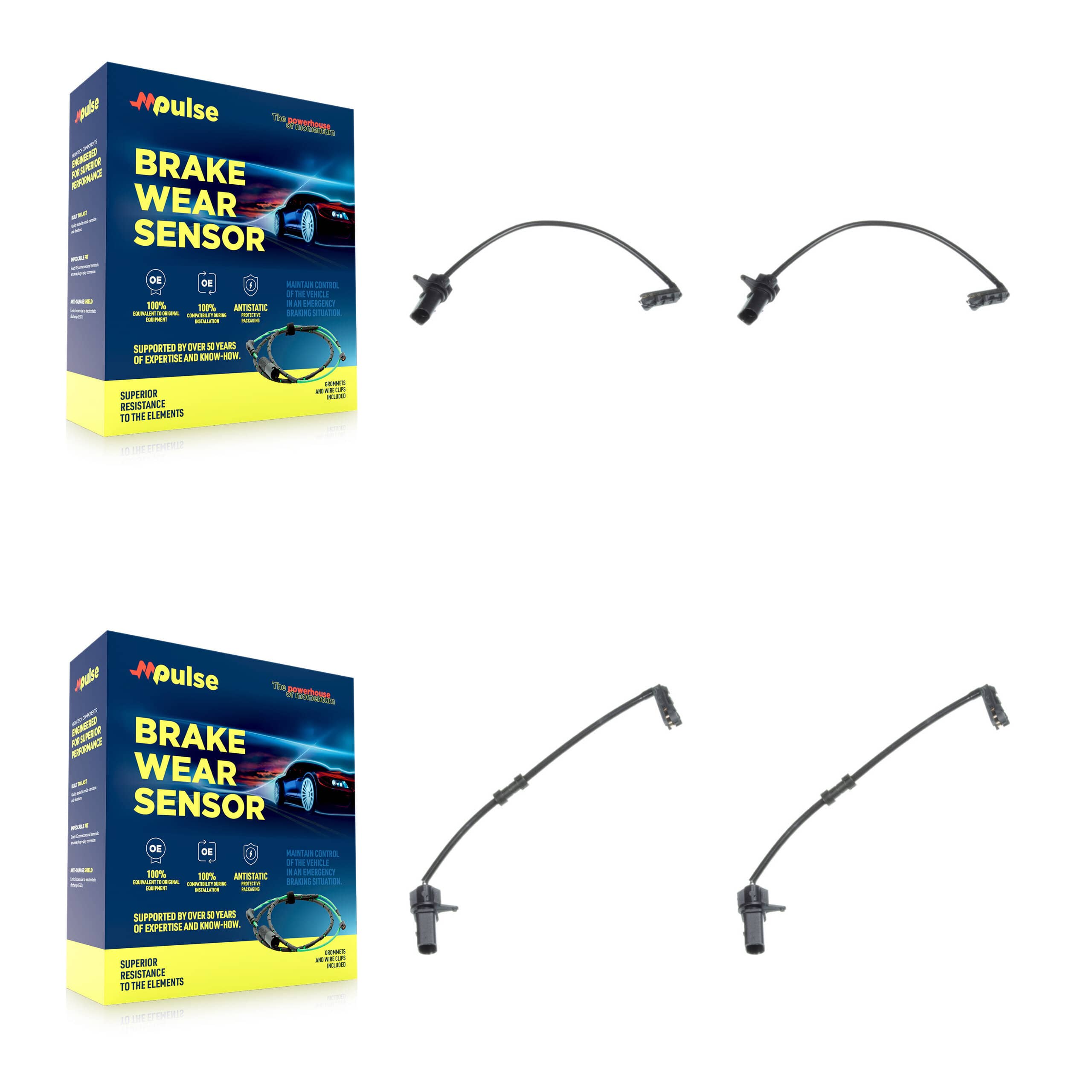 Mpulse - KSE-100450 - Front and Rear Disc Brake Pad Wear Sensor Kits