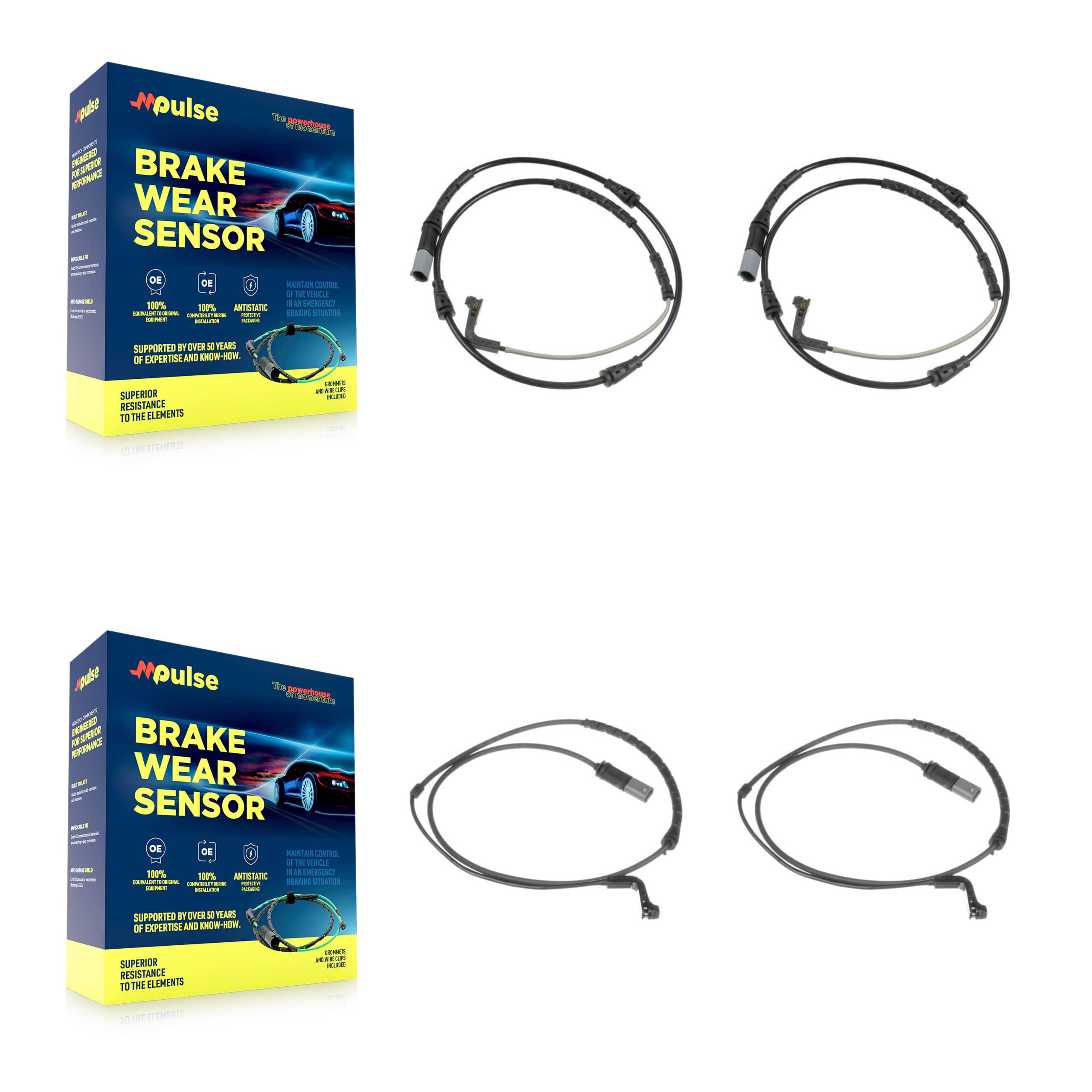 Mpulse - KSE-100452 - Front and Rear Disc Brake Pad Wear Sensor Kits