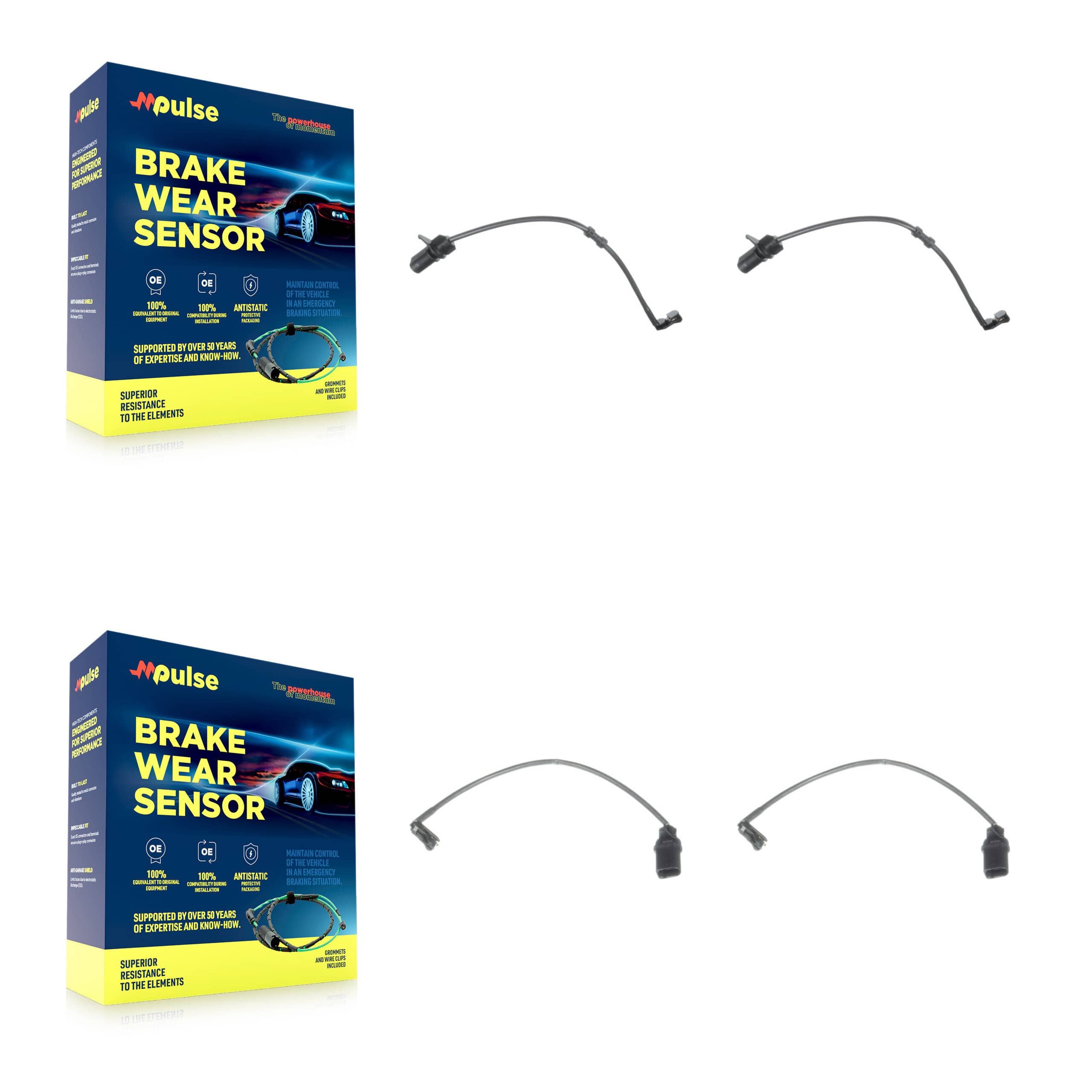Mpulse - KSE-100453 - Front and Rear Disc Brake Pad Wear Sensor Kits