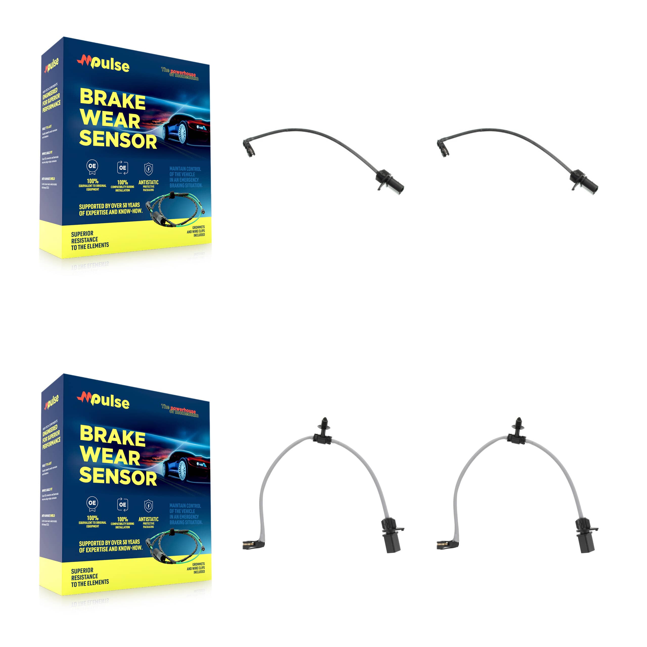 Mpulse - KSE-100482 - Front and Rear Disc Brake Pad Wear Sensor Kits