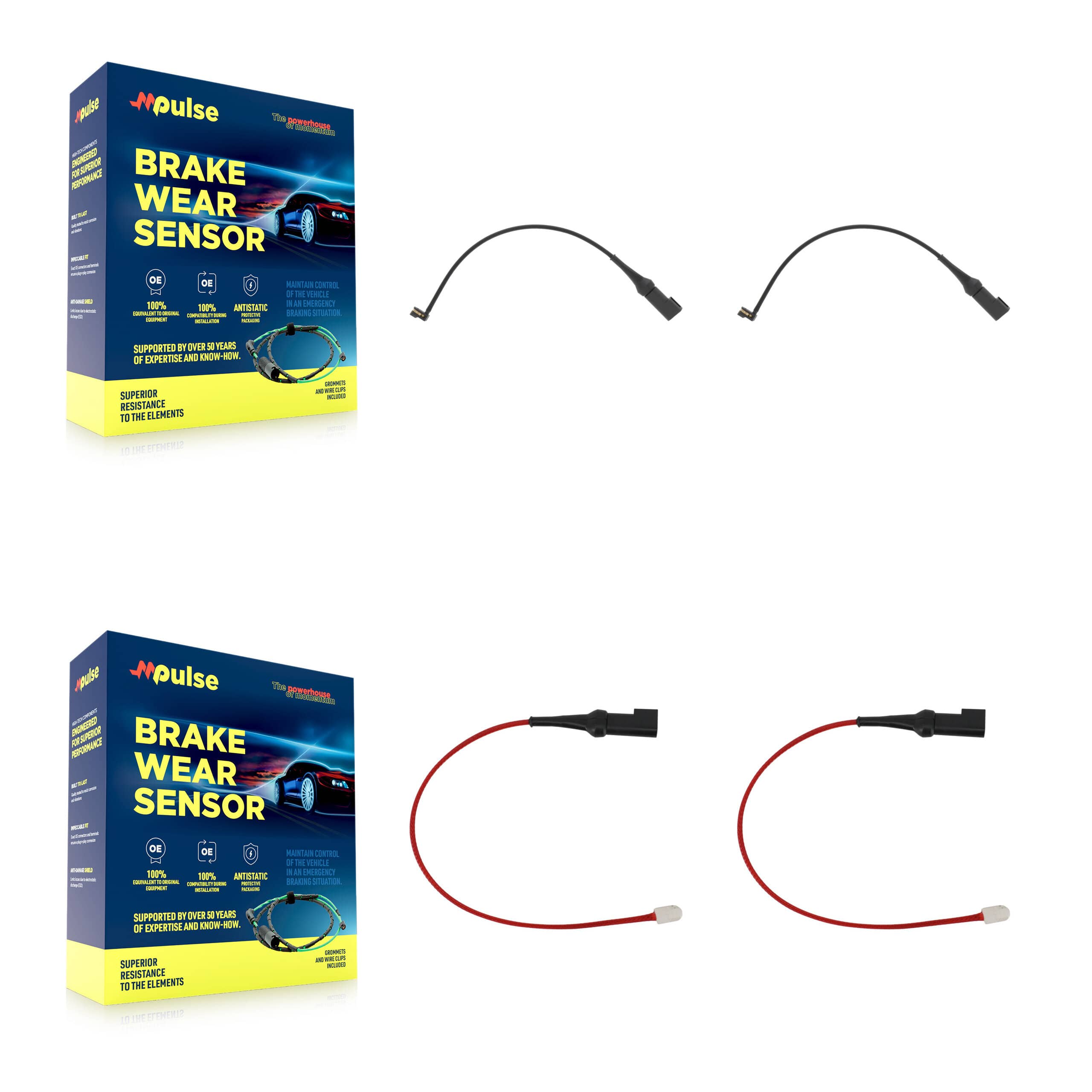 Mpulse - KSE-100490 - Front and Rear Disc Brake Pad Wear Sensor Kits