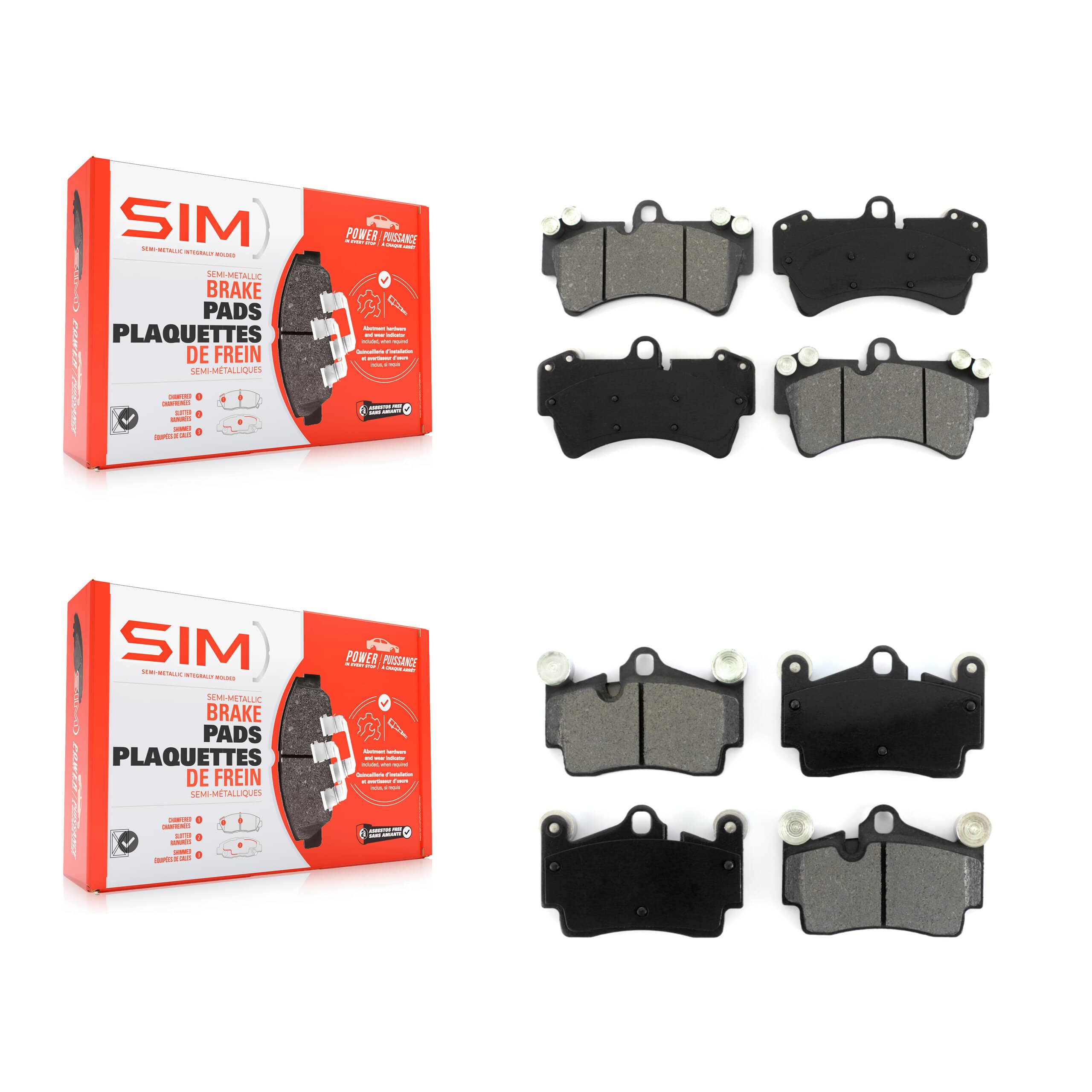 SIM - KSM-100013 - Front and Rear Disc Brake Pad Kits