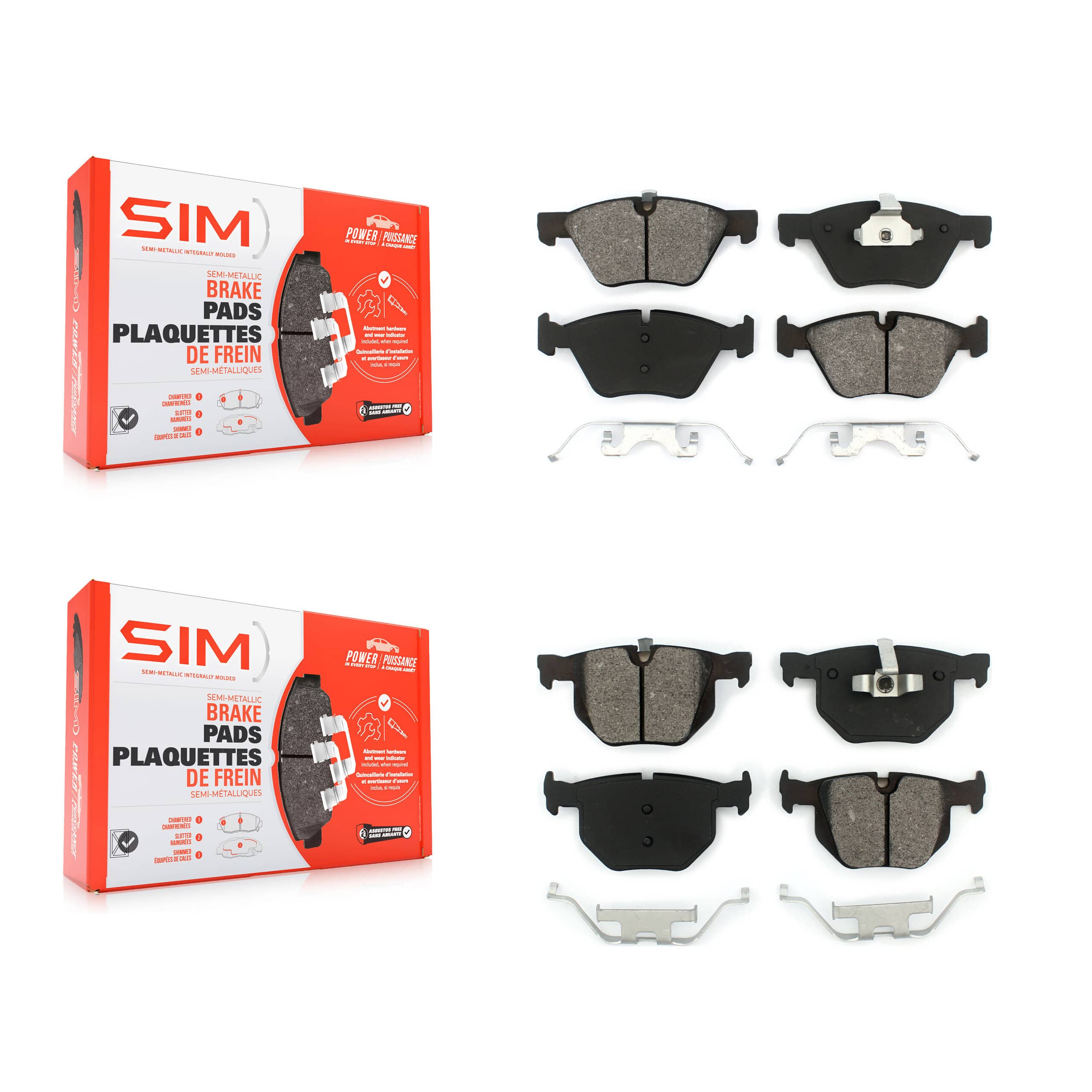 SIM - KSM-100032 - Front and Rear Disc Brake Pad Kits