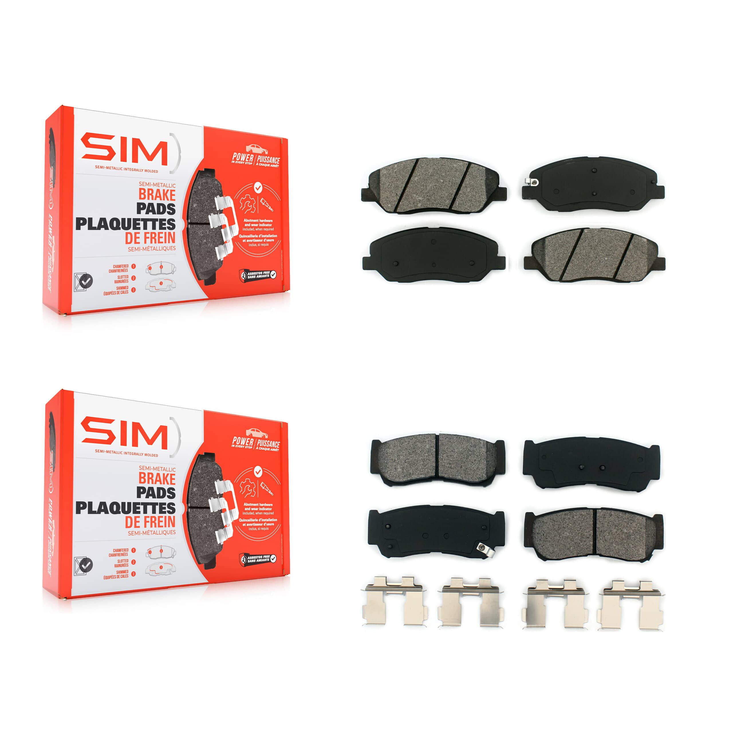 SIM - KSM-100081 - Front and Rear Disc Brake Pad Kits