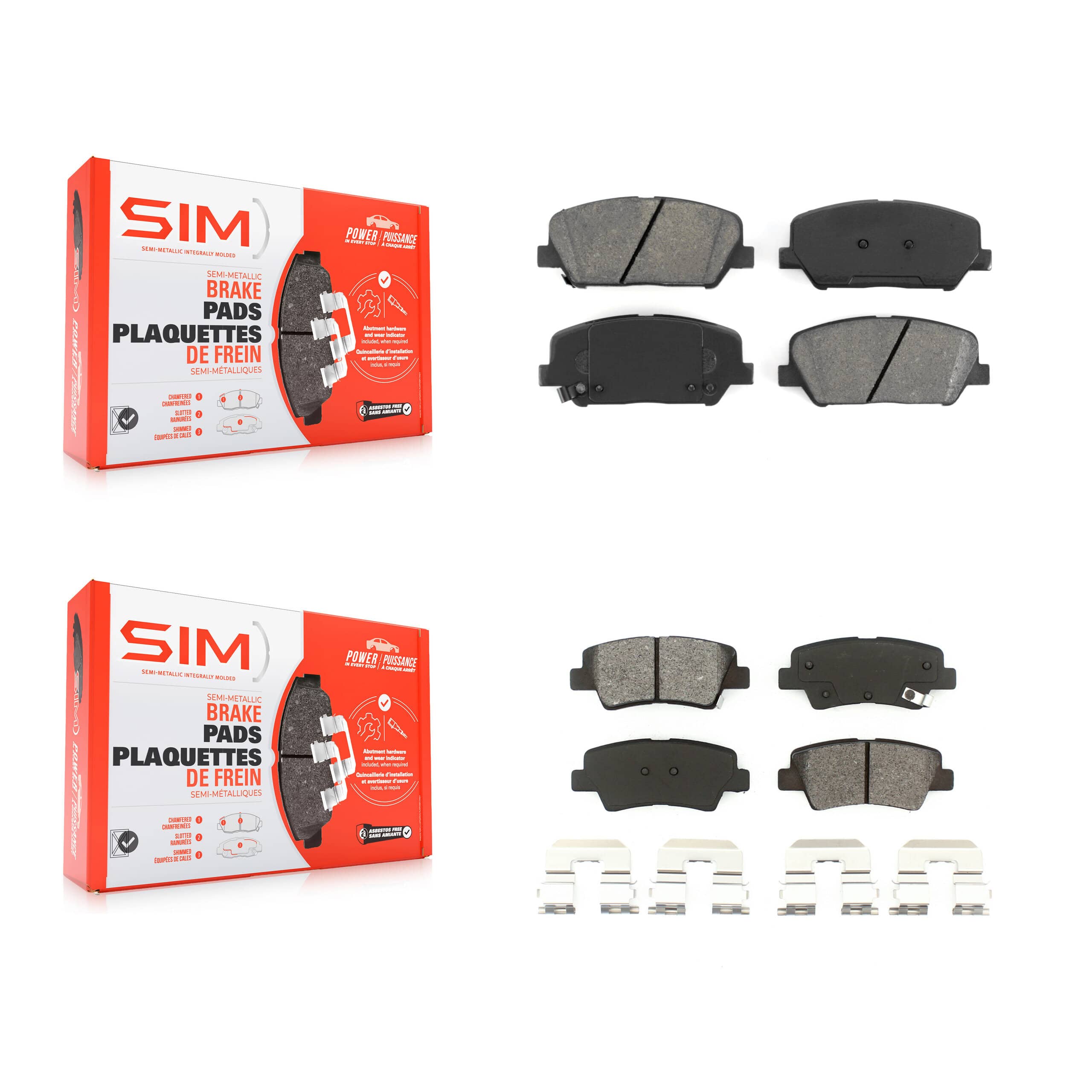SIM - KSM-100159 - Front and Rear Disc Brake Pad Kits