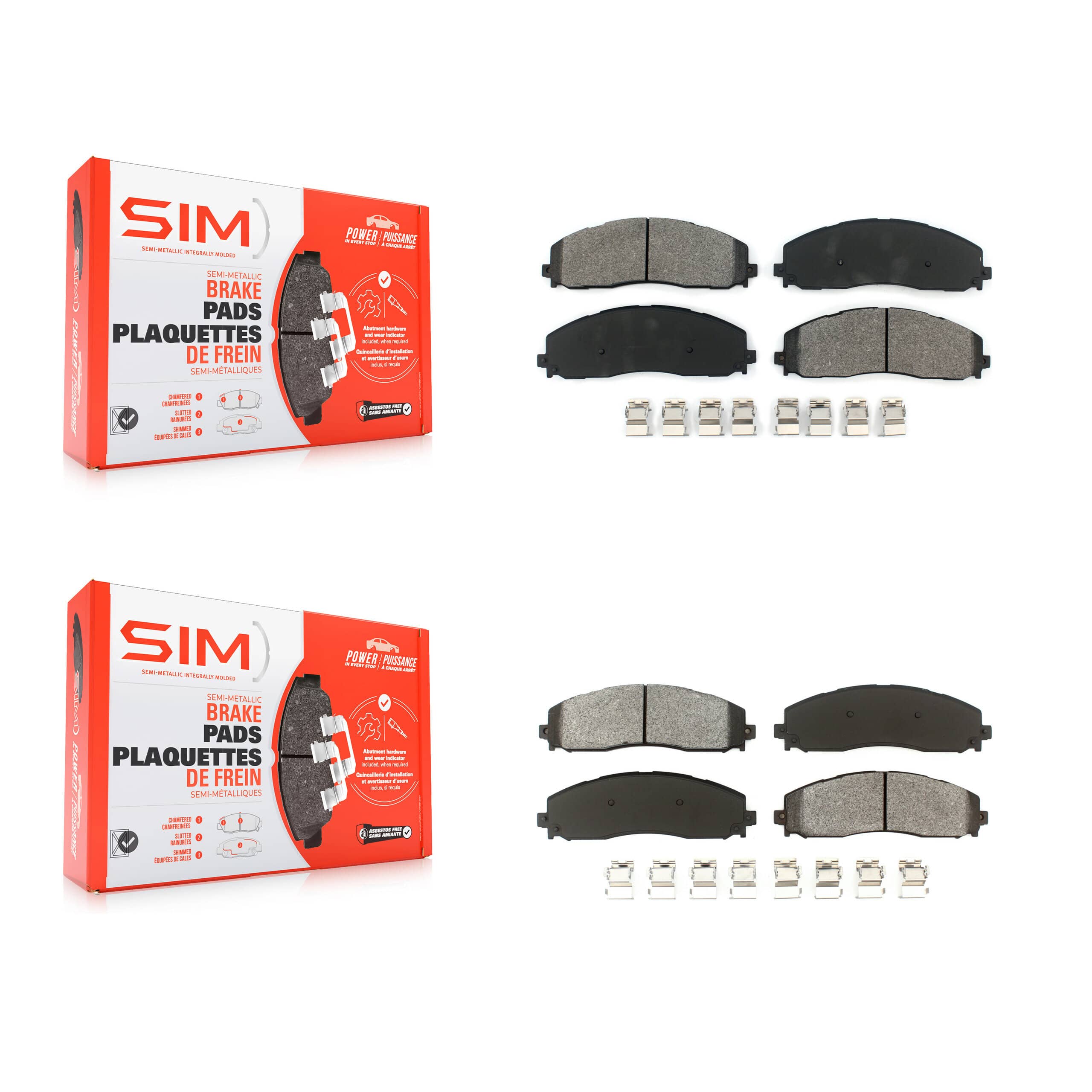 SIM - KSM-100211 - Front and Rear Disc Brake Pad Kits