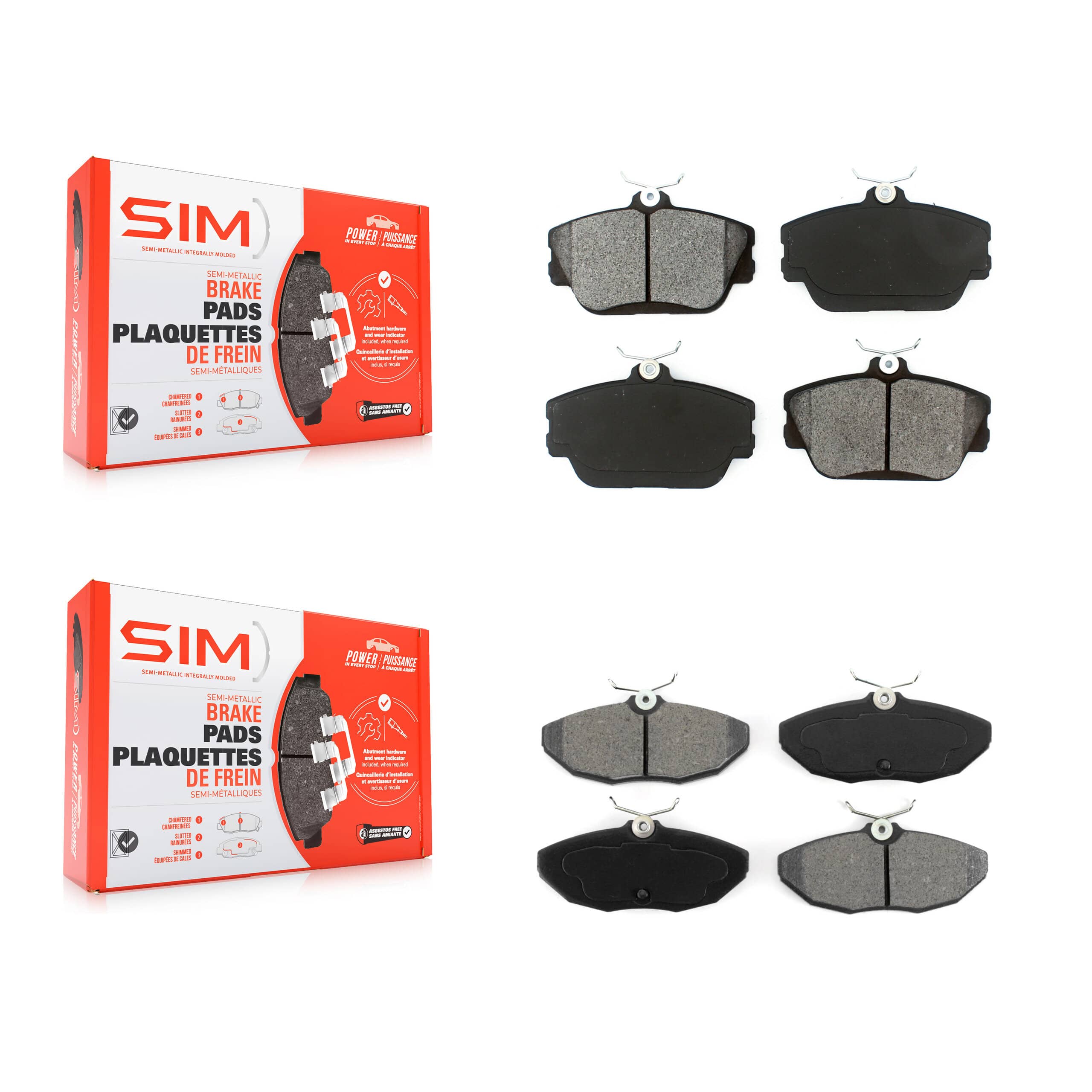SIM - KSM-100271 - Front and Rear Disc Brake Pad Kits