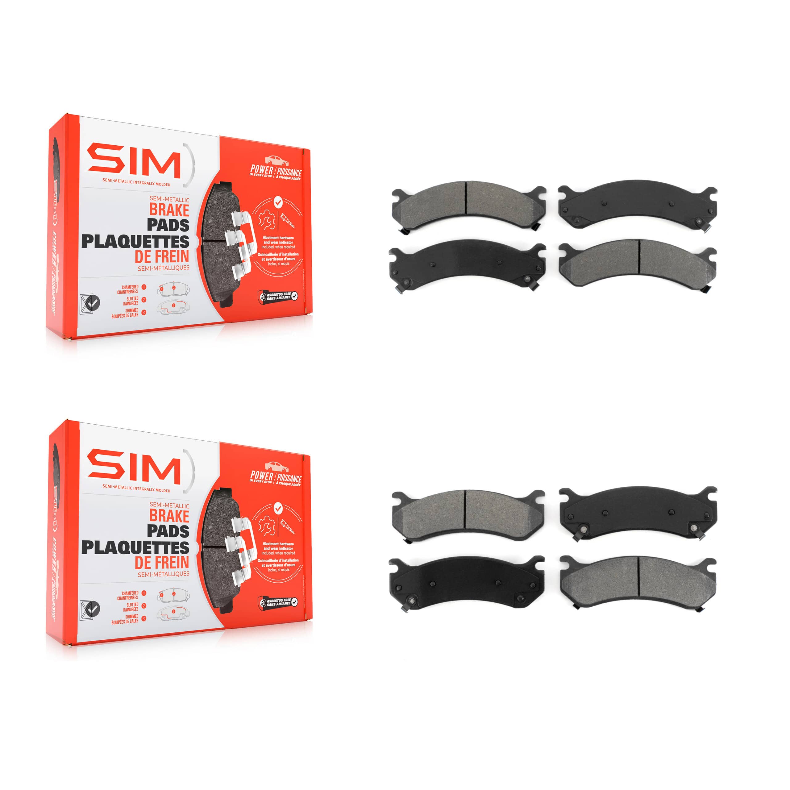 SIM - KSM-100325 - Front and Rear Disc Brake Pad Kits