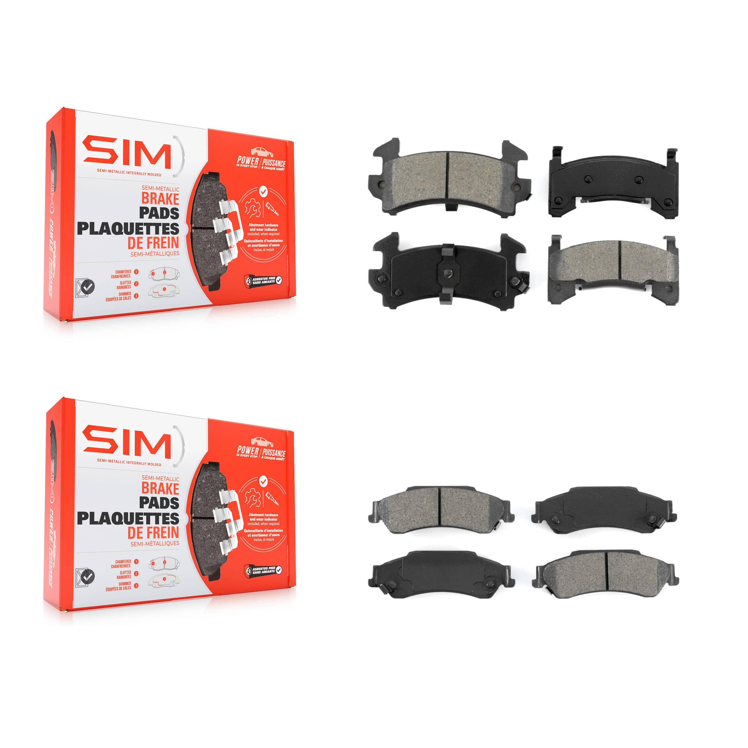 SIM - KSM-100449 - Front and Rear Disc Brake Pad Kits