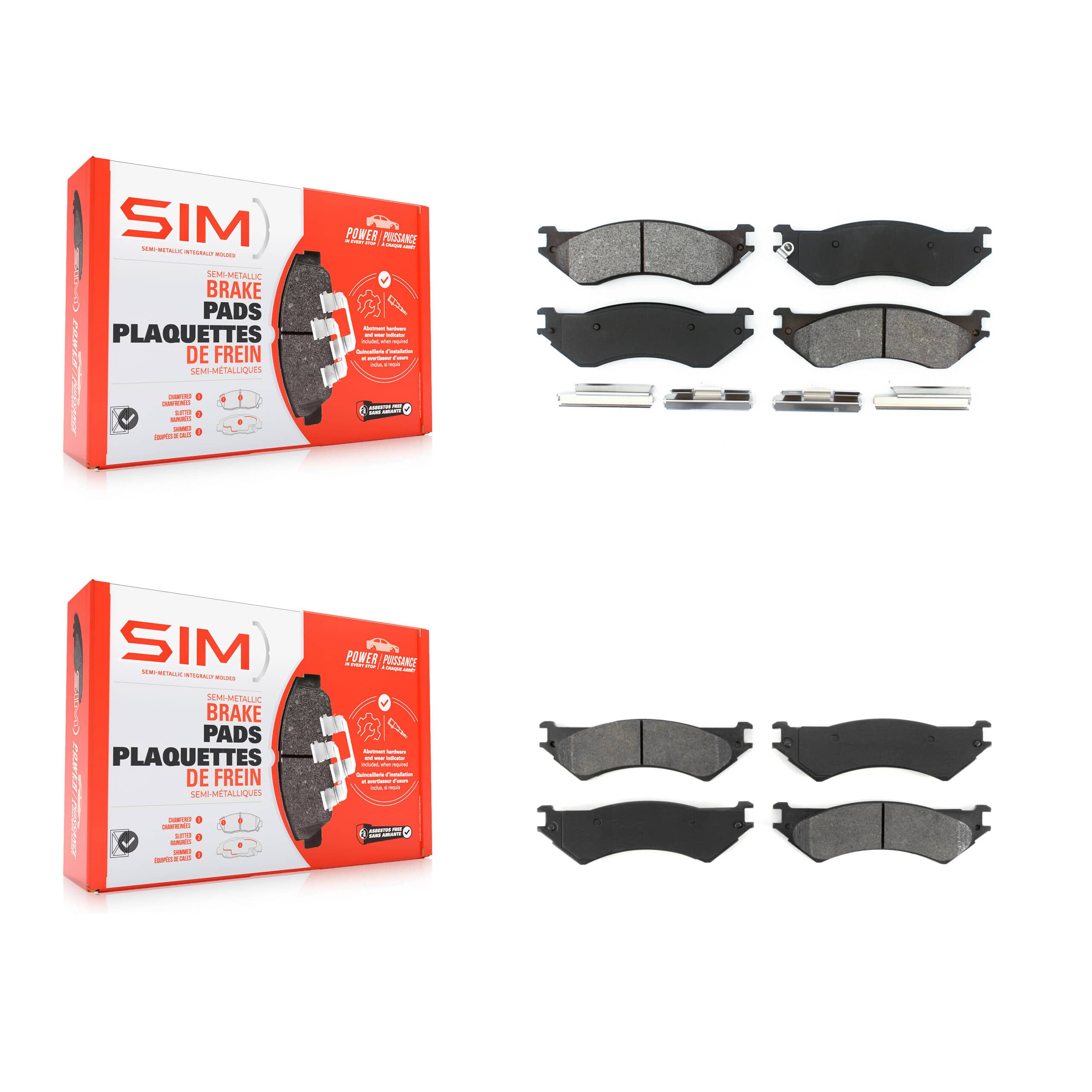 SIM - KSM-100571 - Front and Rear Disc Brake Pad Kits