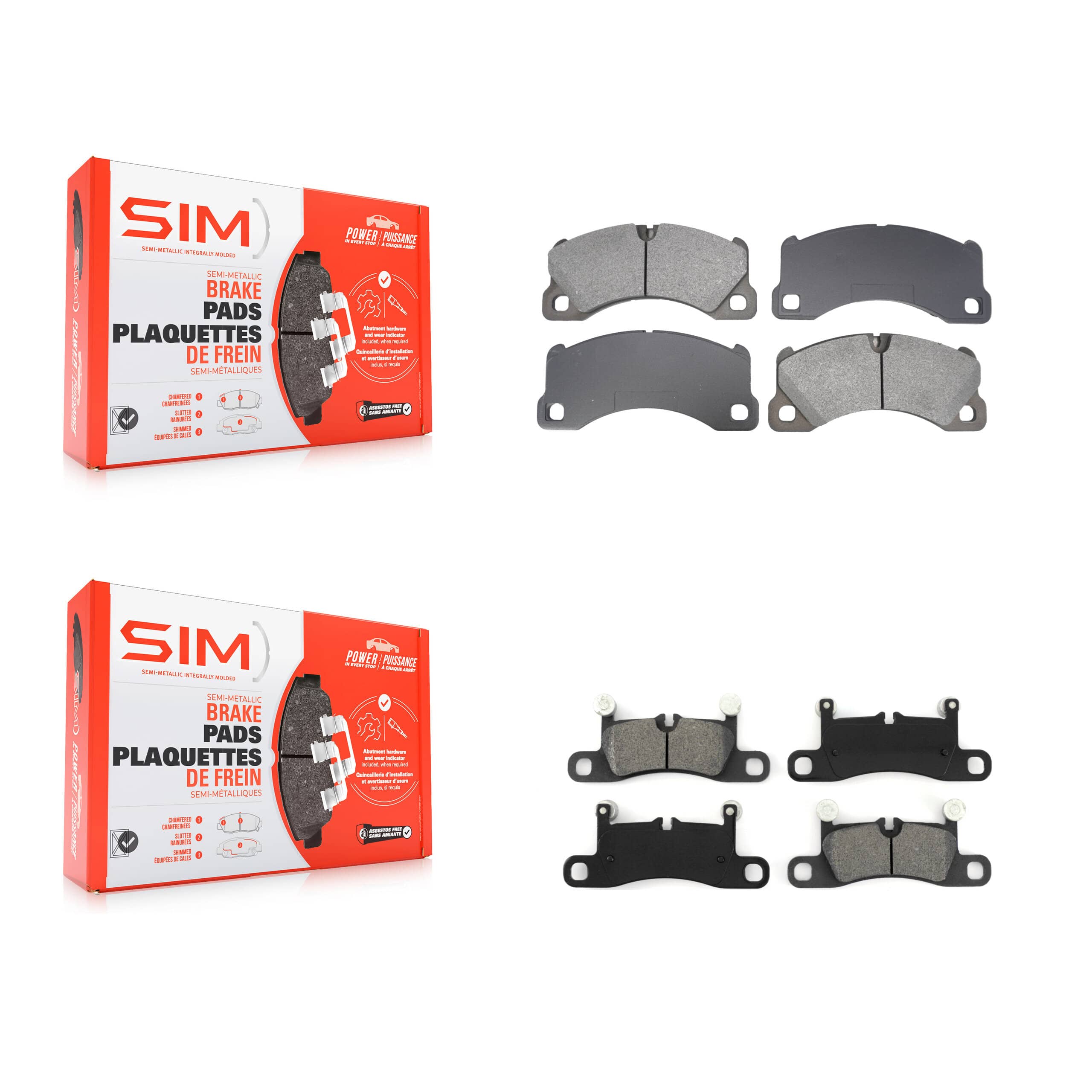 SIM - KSM-100582 - Front and Rear Disc Brake Pad Kits
