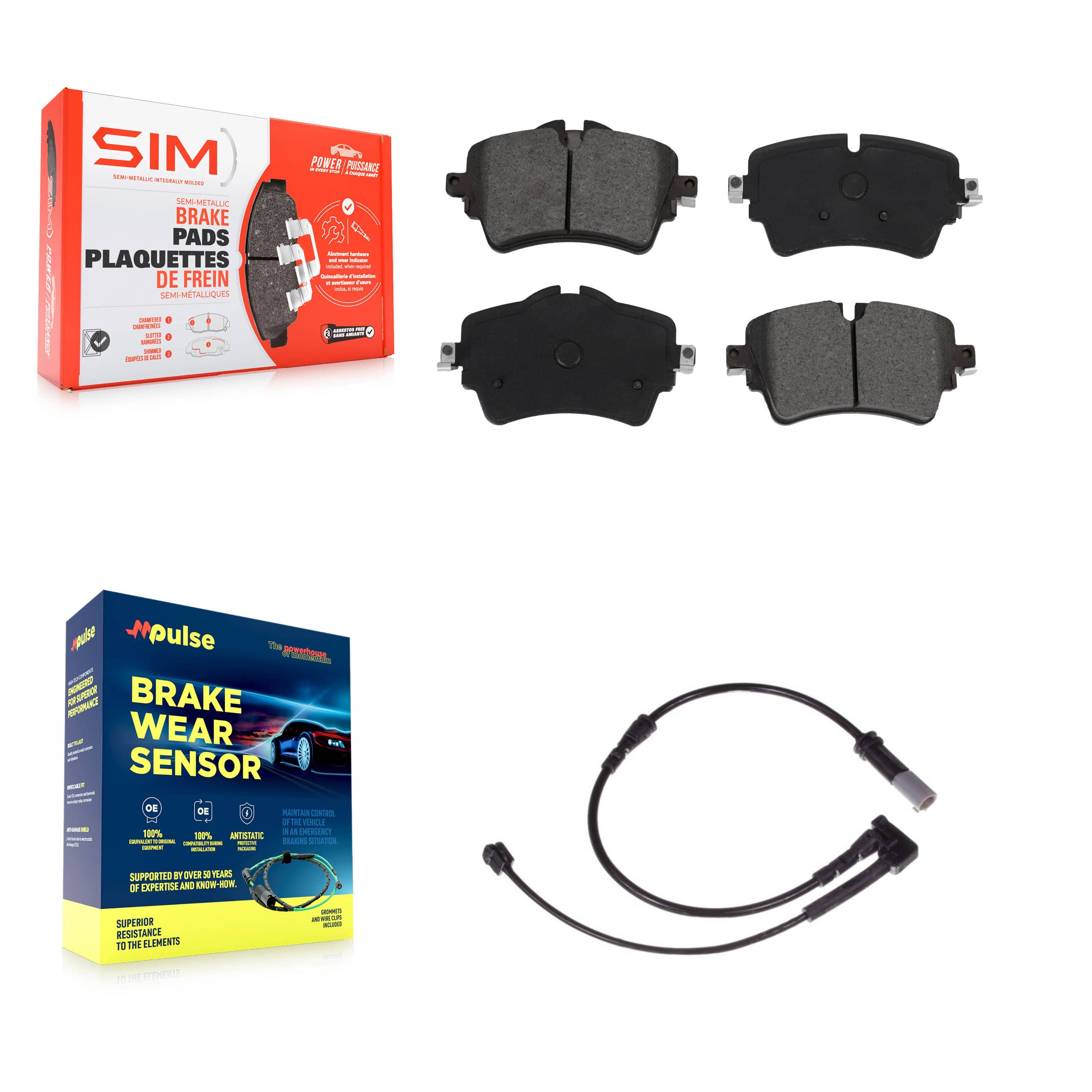 SIM - KSW-100292 - Front Disc Brake Pad Kits