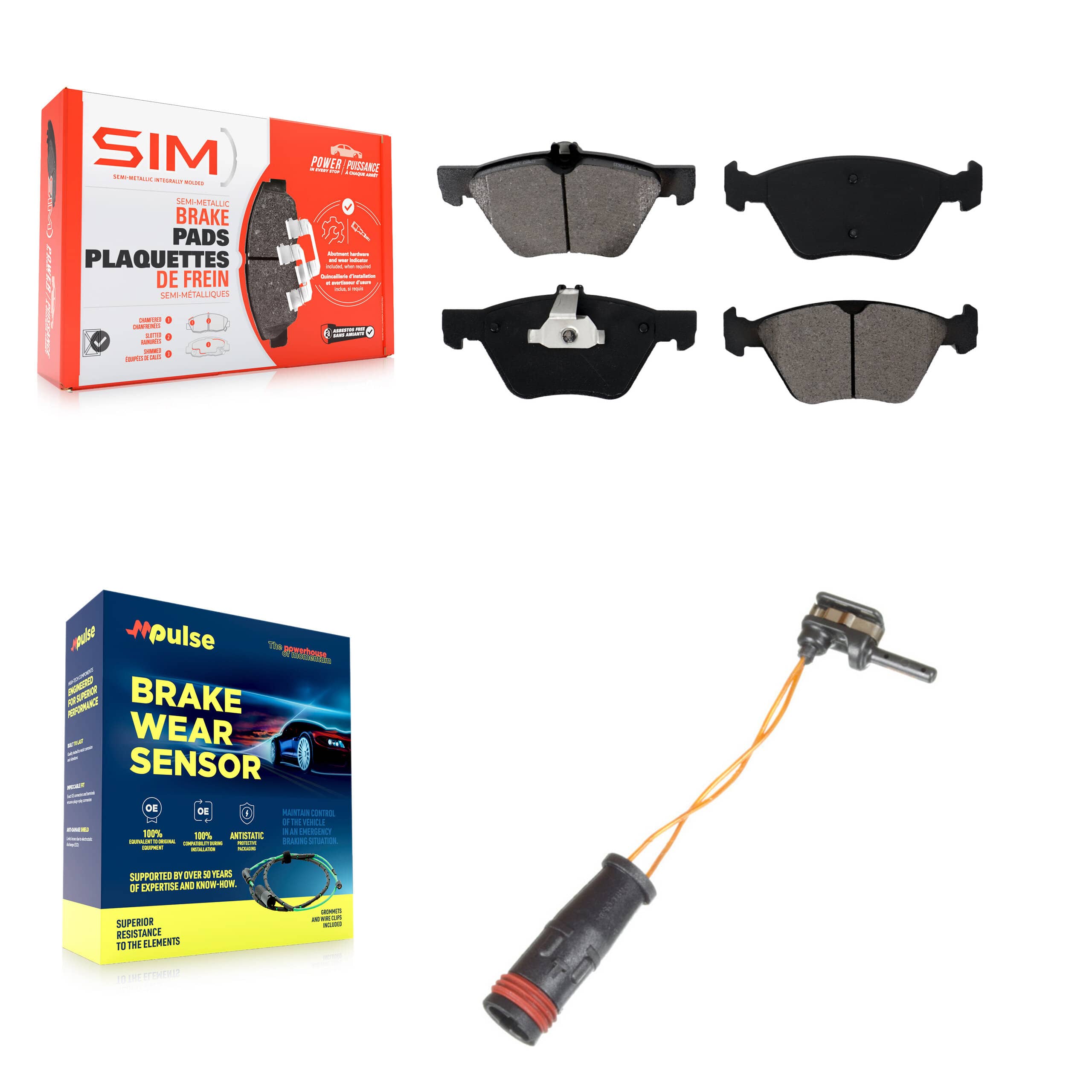 SIM - KSW-100312 - Front Disc Brake Pad Kits