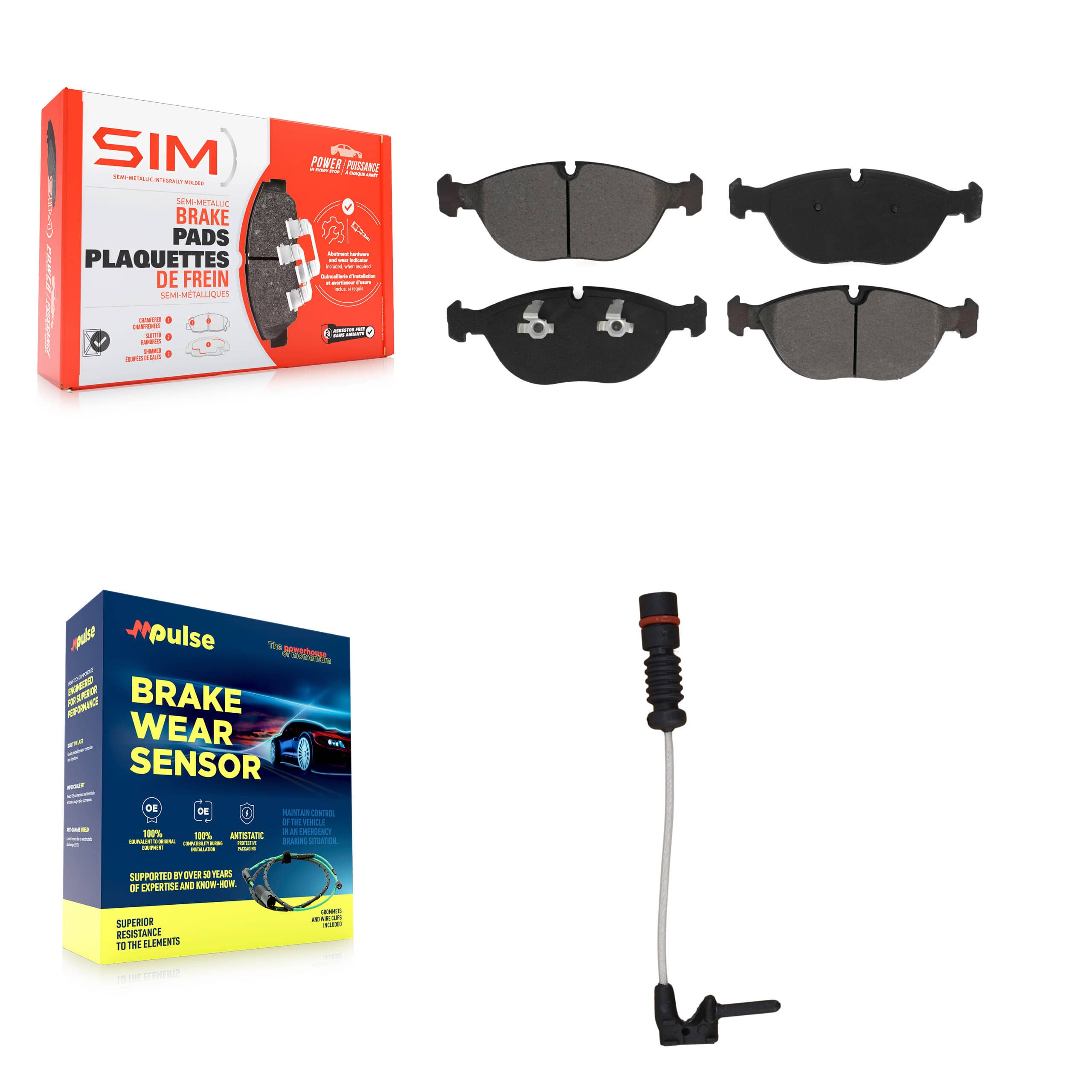 SIM - KSW-100314 - Front Disc Brake Pad Kits
