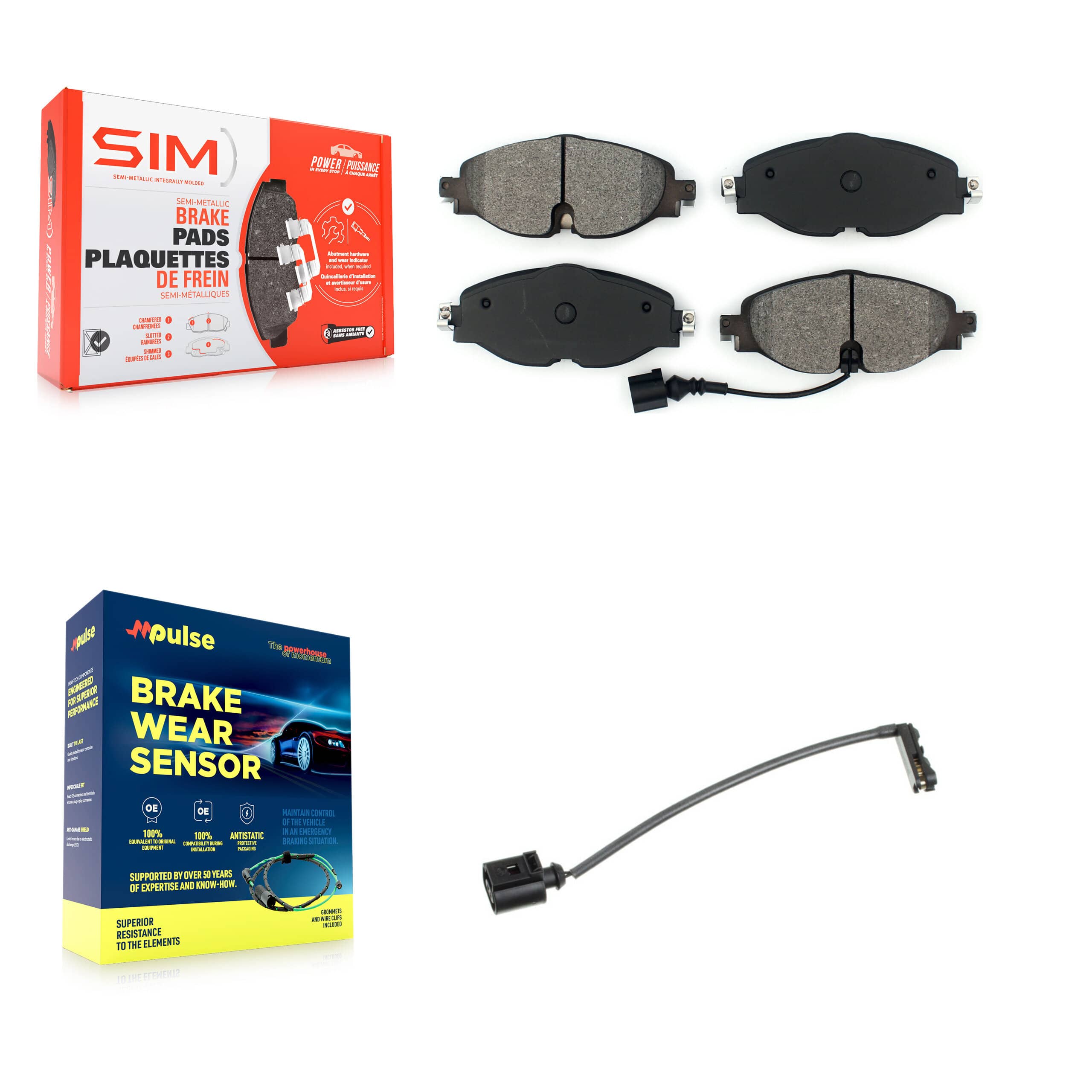 SIM - KSW-100322 - Front Disc Brake Pad Kits