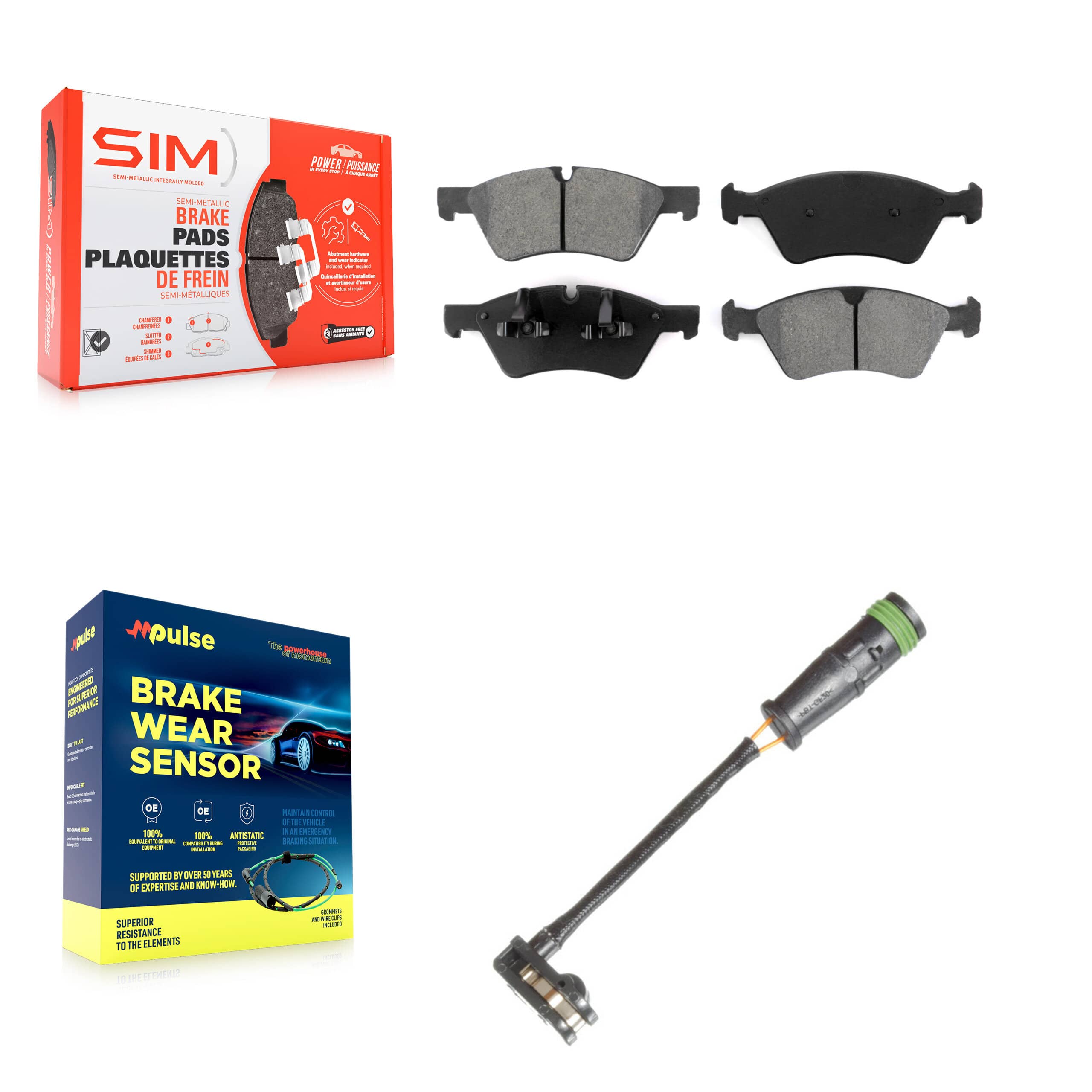 SIM - KSW-100328 - Front Disc Brake Pad Kits