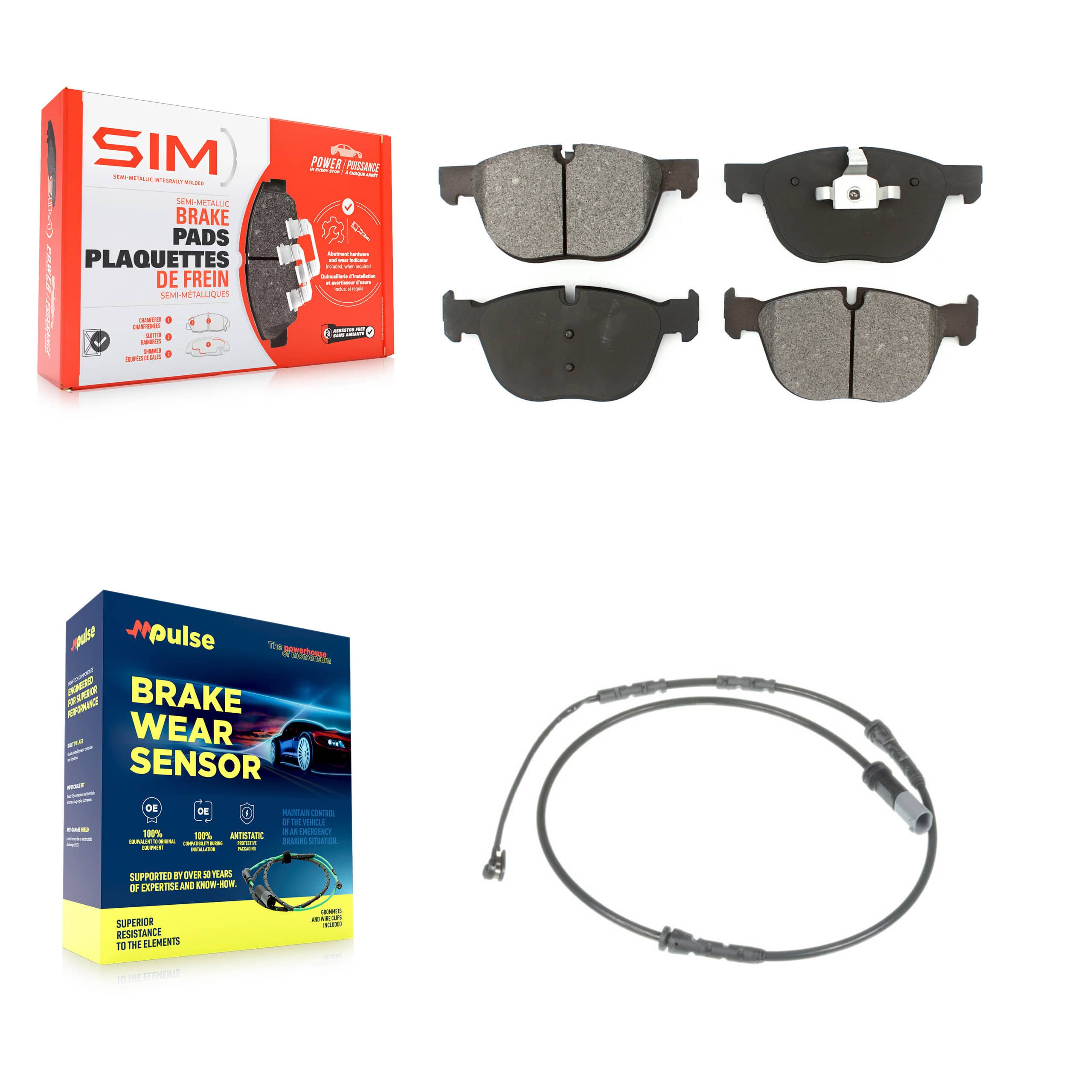 SIM - KSW-100353 - Front Disc Brake Pad Kits