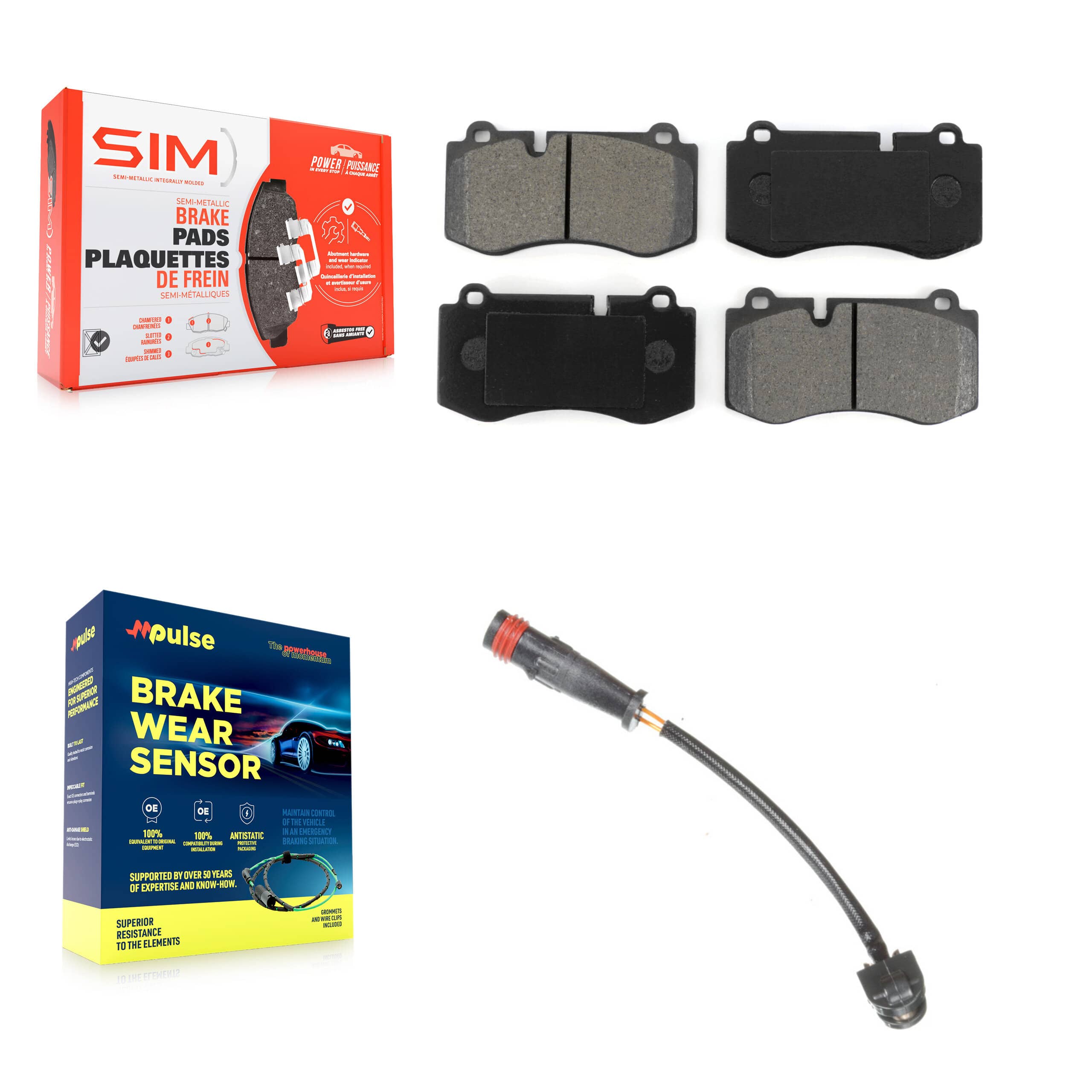 SIM - KSW-100377 - Front Disc Brake Pad Kits