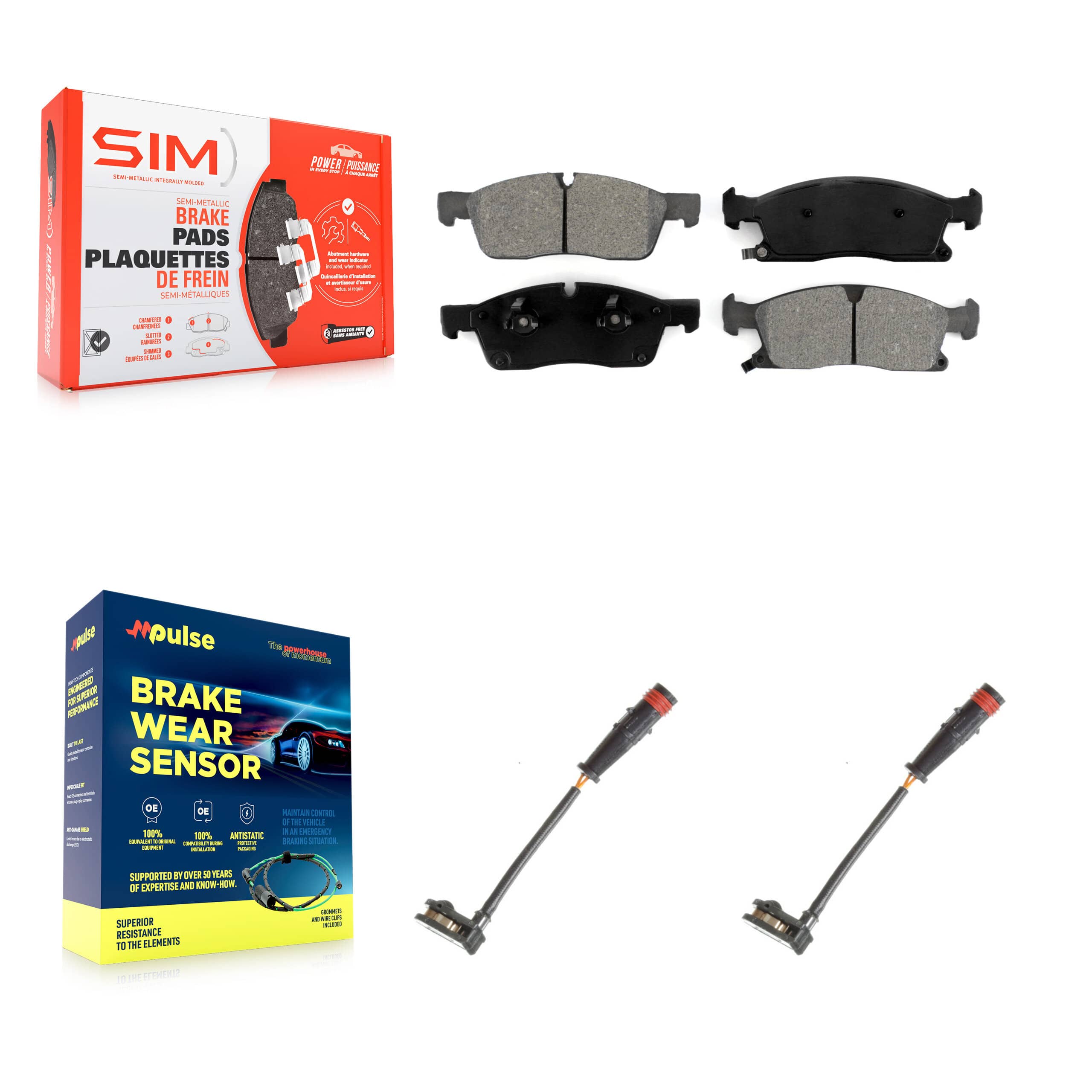 SIM - KSW-100434 - Front Disc Brake Pad Kits
