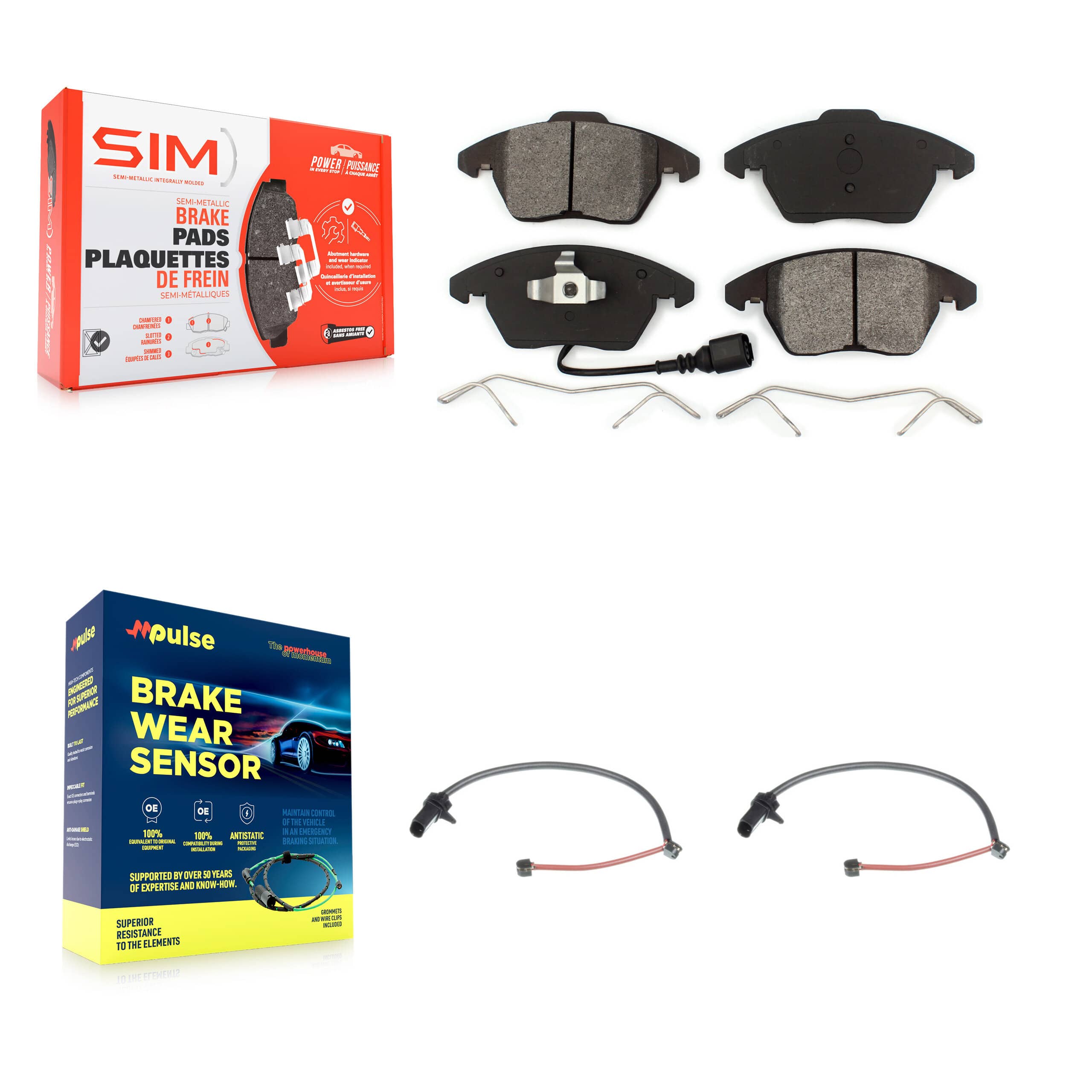 SIM - KSW-100444 - Front Disc Brake Pad Kits