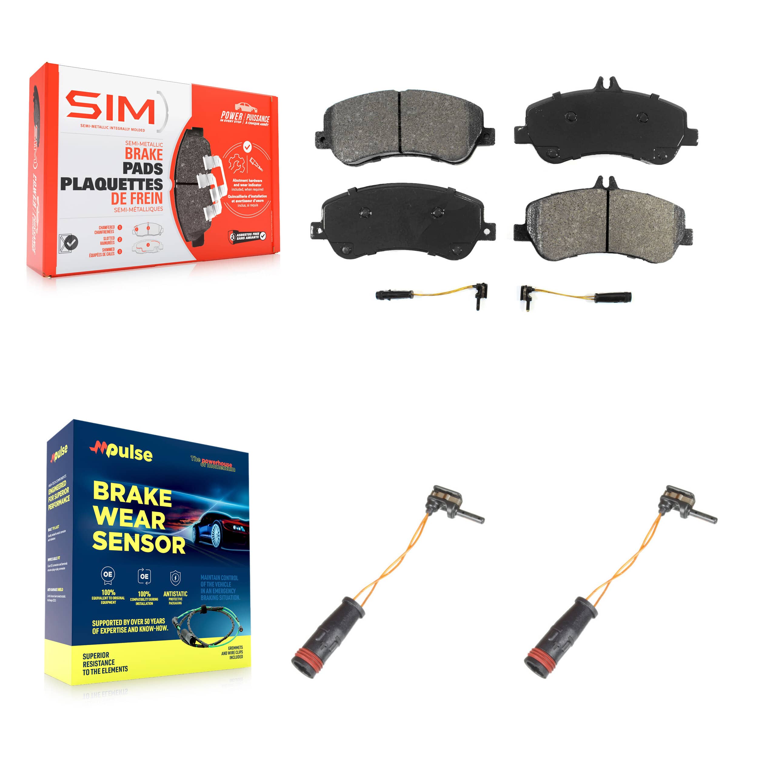 SIM - KSW-100453 - Front Disc Brake Pad Kits