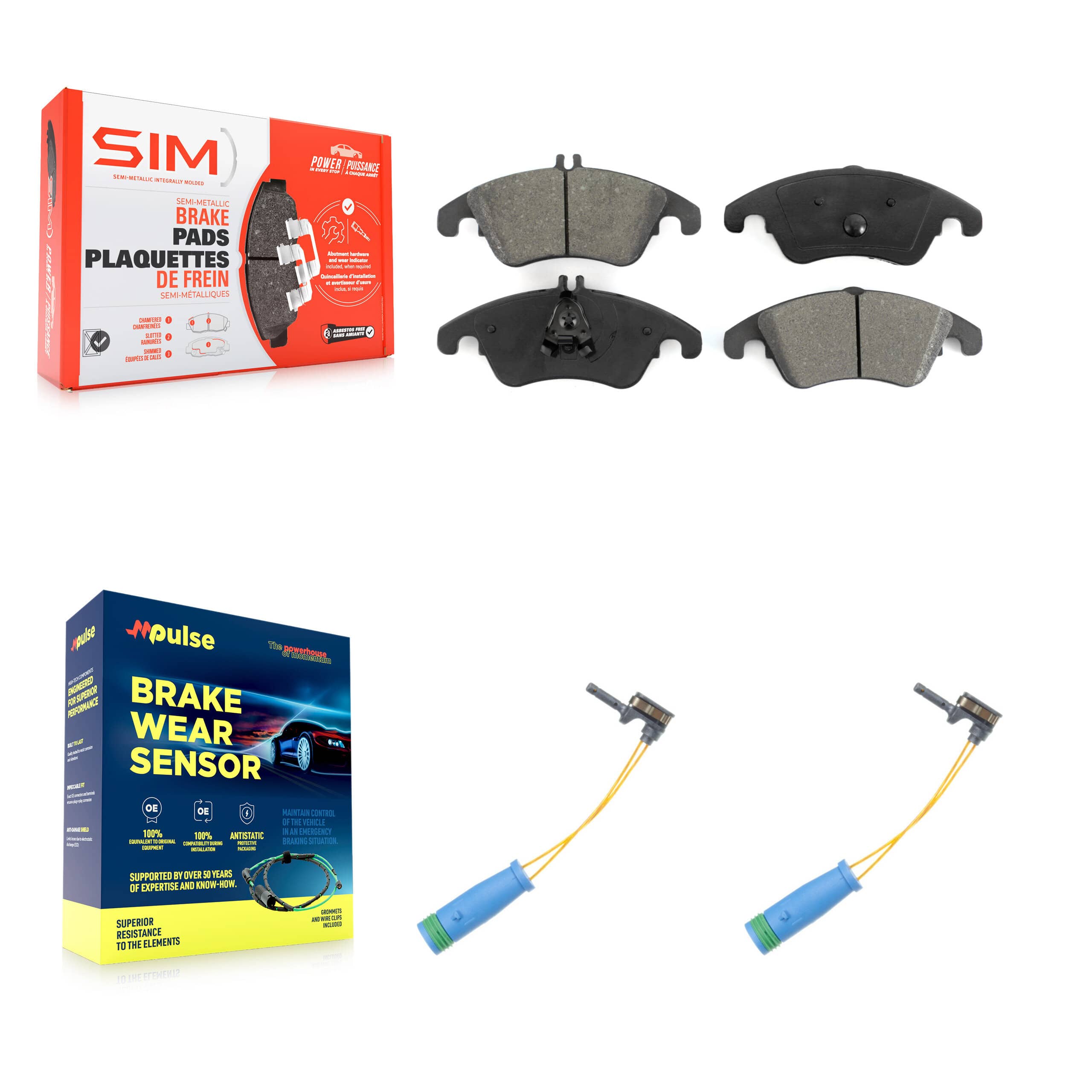 SIM - KSW-100473 - Front Disc Brake Pad Kits