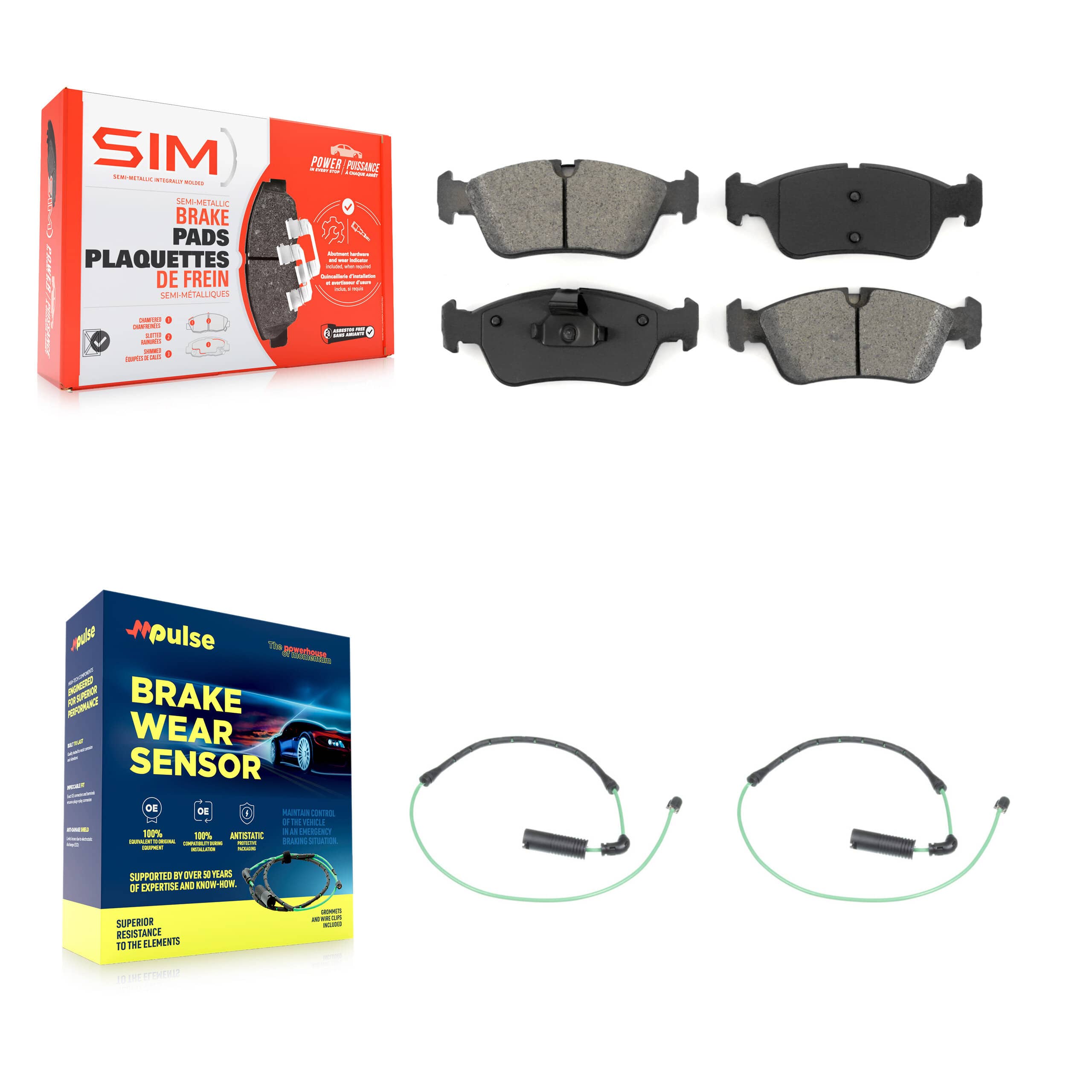 SIM - KSW-100485 - Front Disc Brake Pad Kits