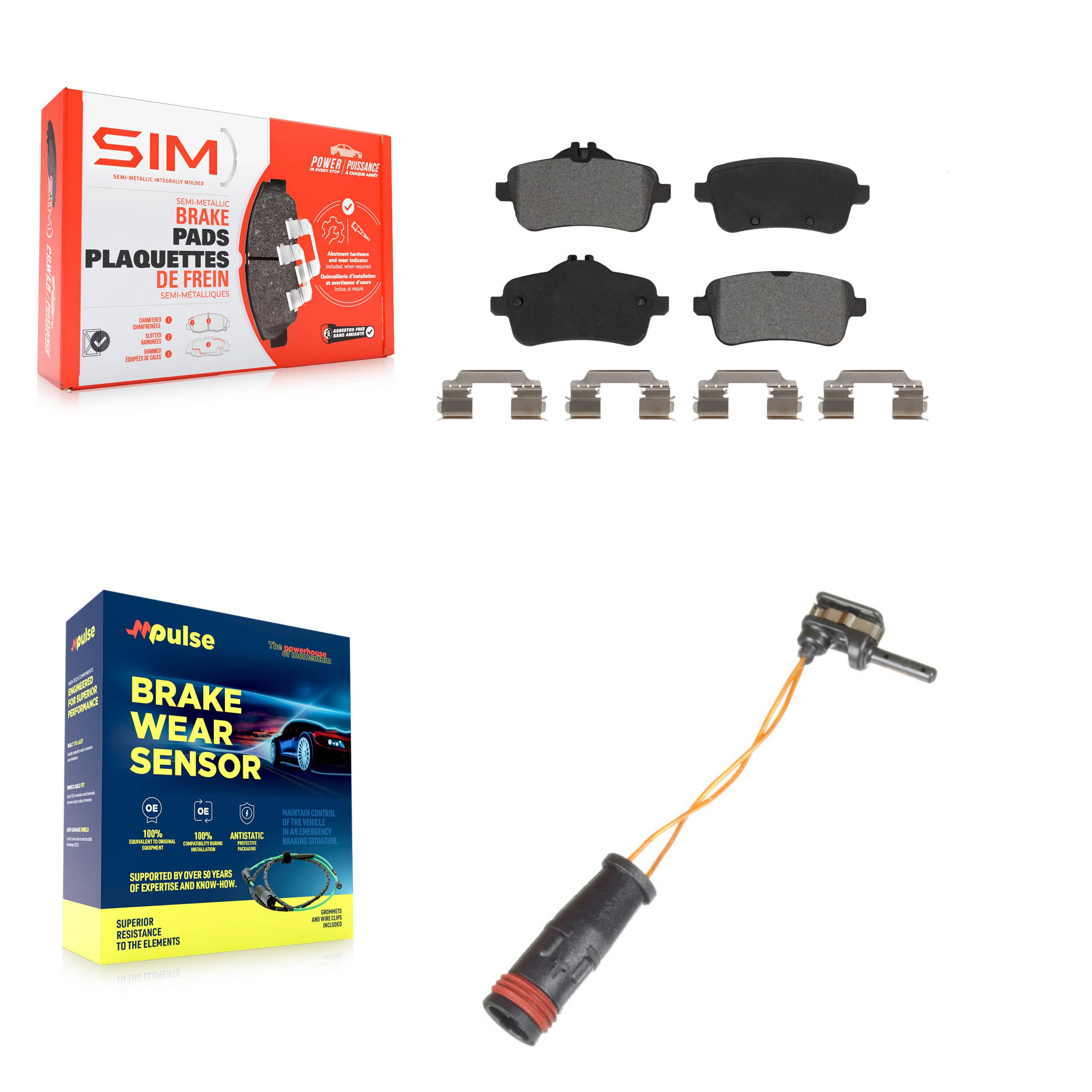 SIM - KSW-100492 - Rear Disc Brake Pad Kits