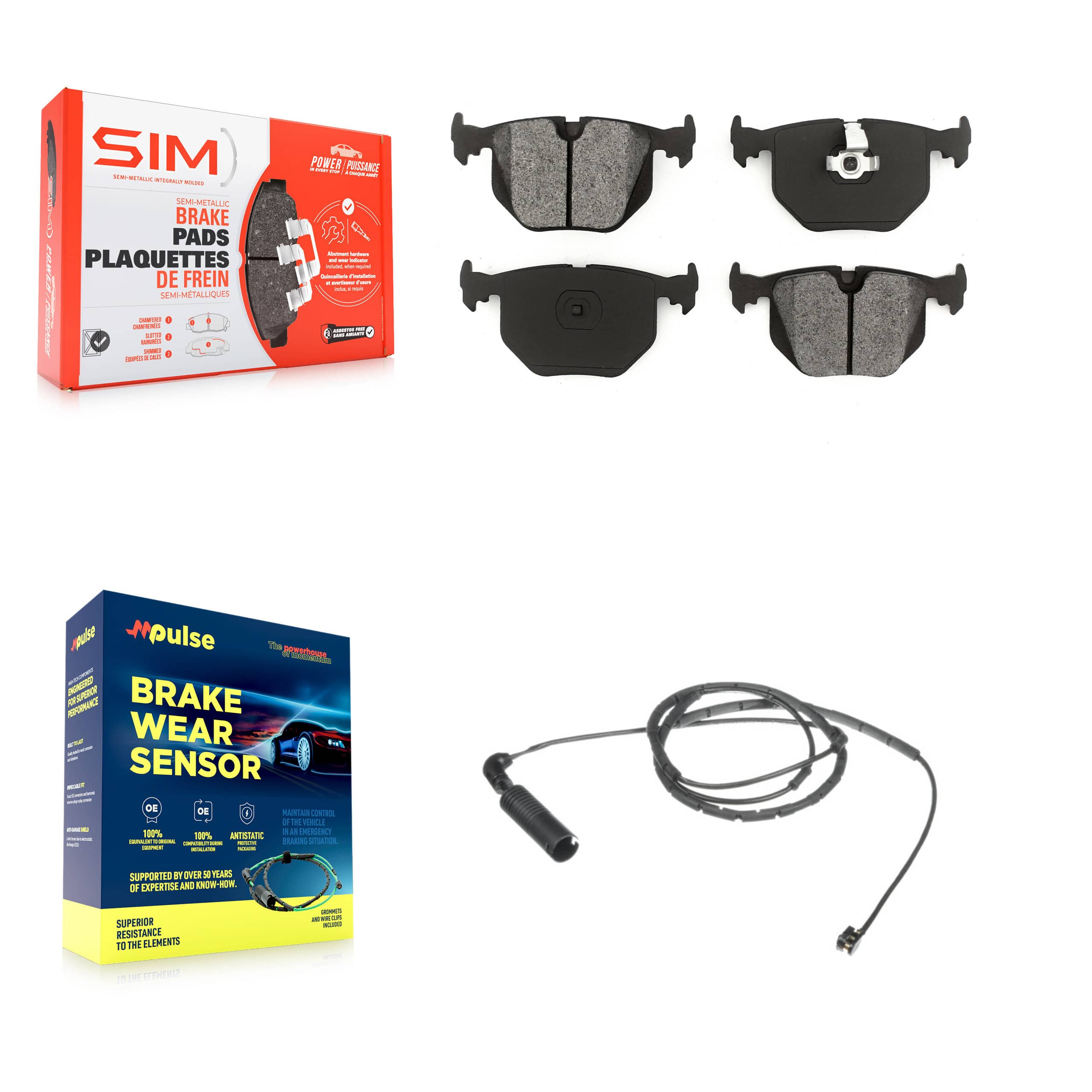SIM - KSW-100528 - Rear Disc Brake Pad Kits