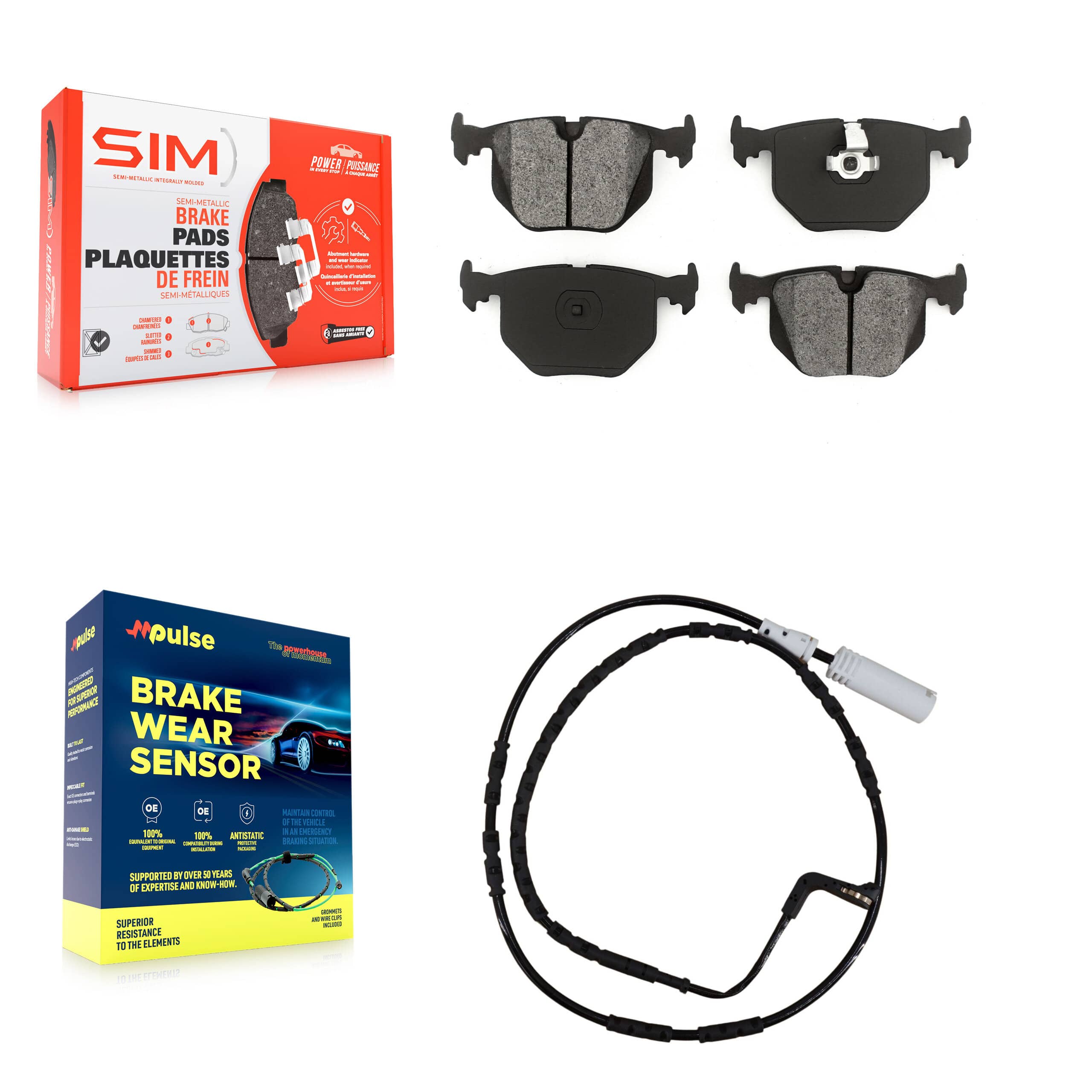SIM - KSW-100533 - Rear Disc Brake Pad Kits