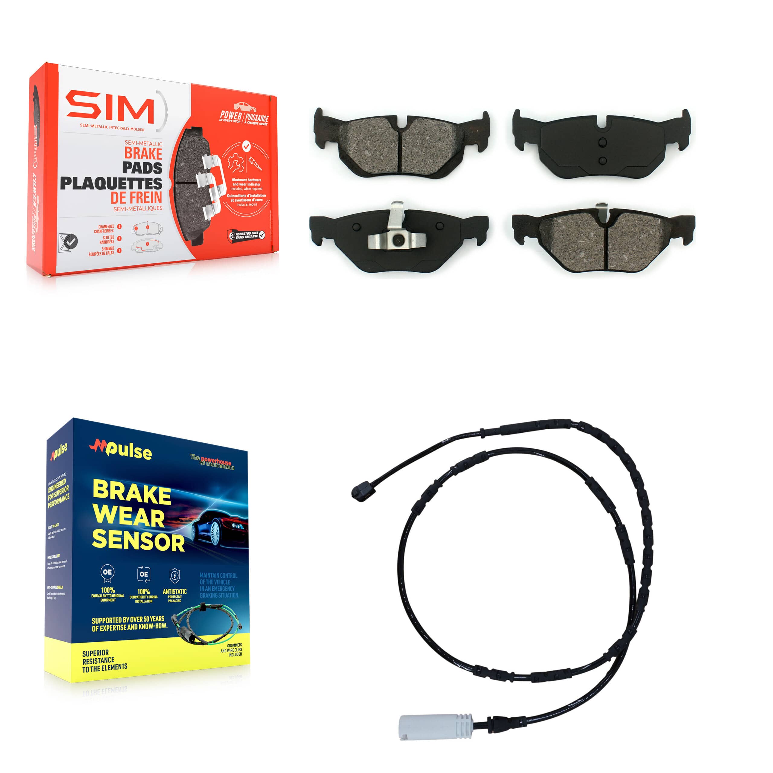 SIM - KSW-100545 - Rear Disc Brake Pad Kits