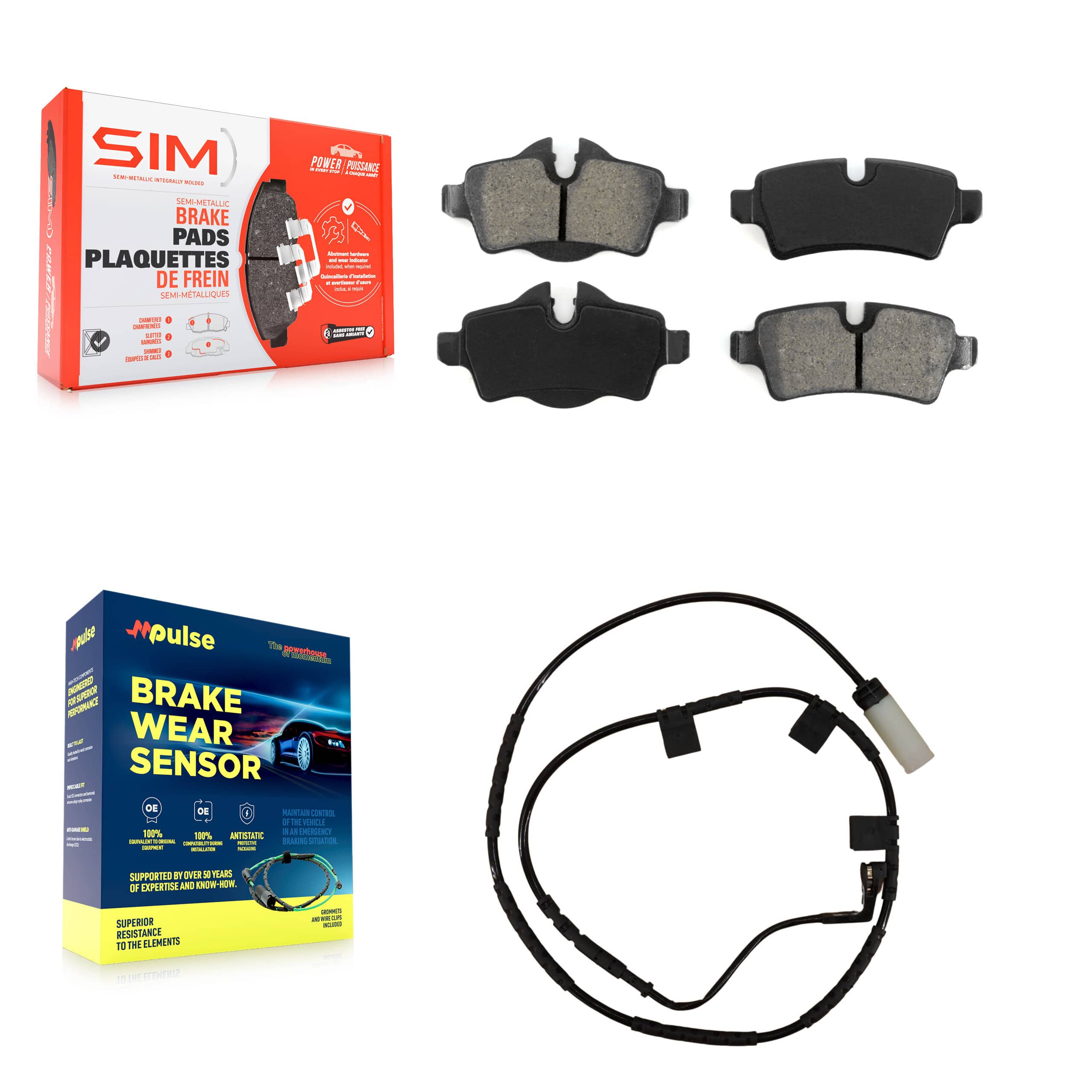 SIM - KSW-100551 - Rear Disc Brake Pad Kits