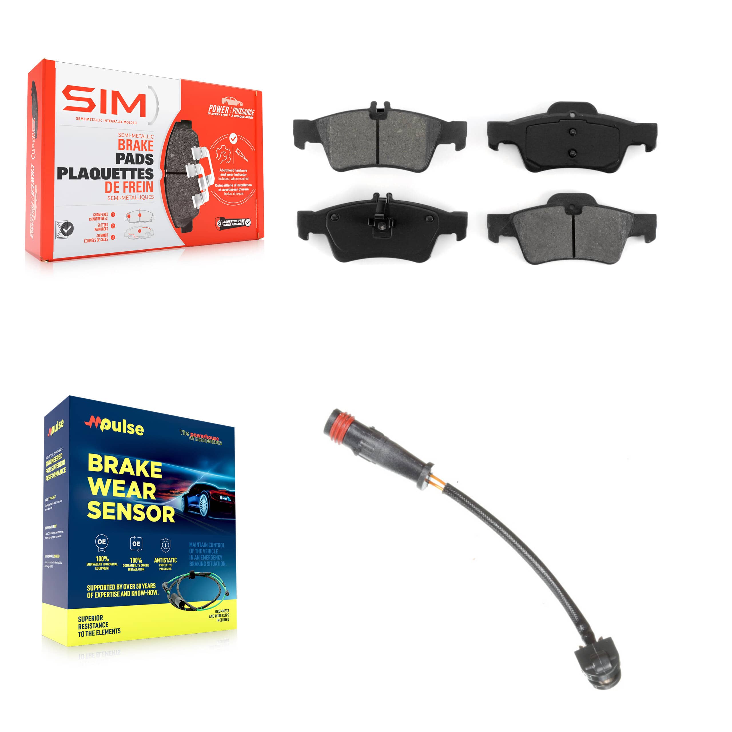 SIM - KSW-100561 - Rear Disc Brake Pad Kits