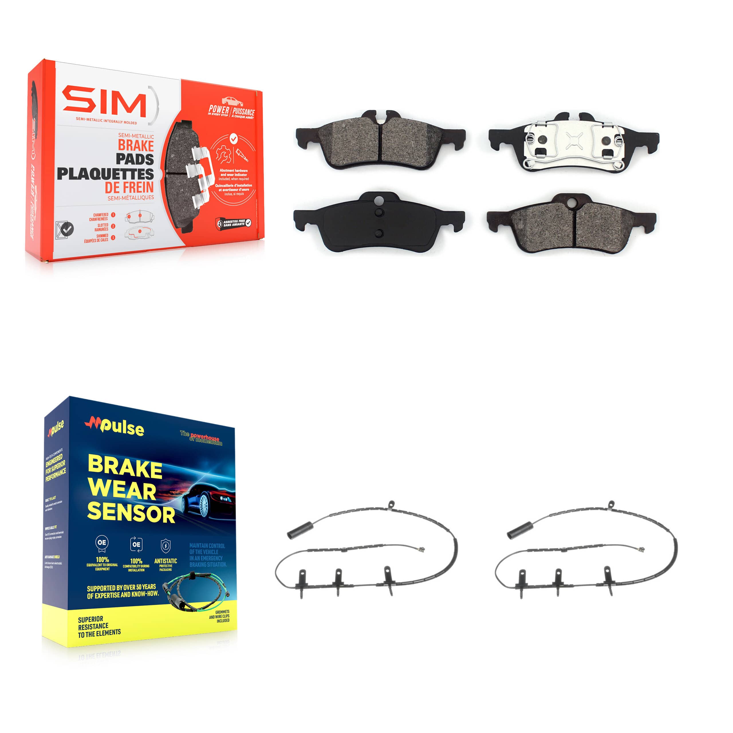 SIM - KSW-100584 - Rear Disc Brake Pad Kits