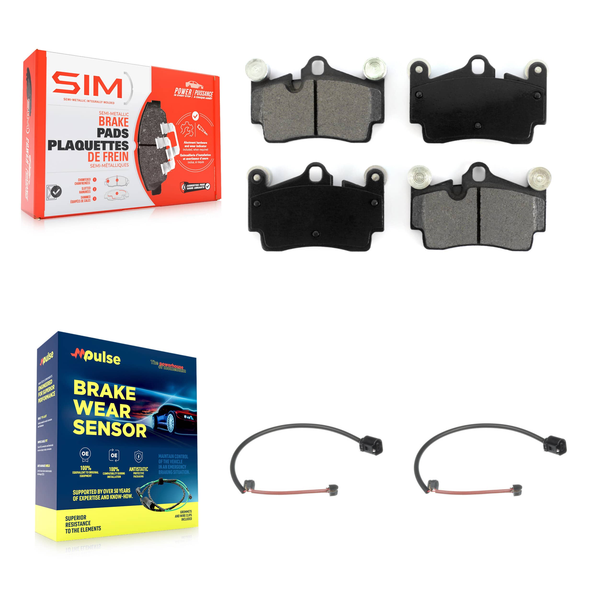 SIM - KSW-100601 - Rear Disc Brake Pad Kits