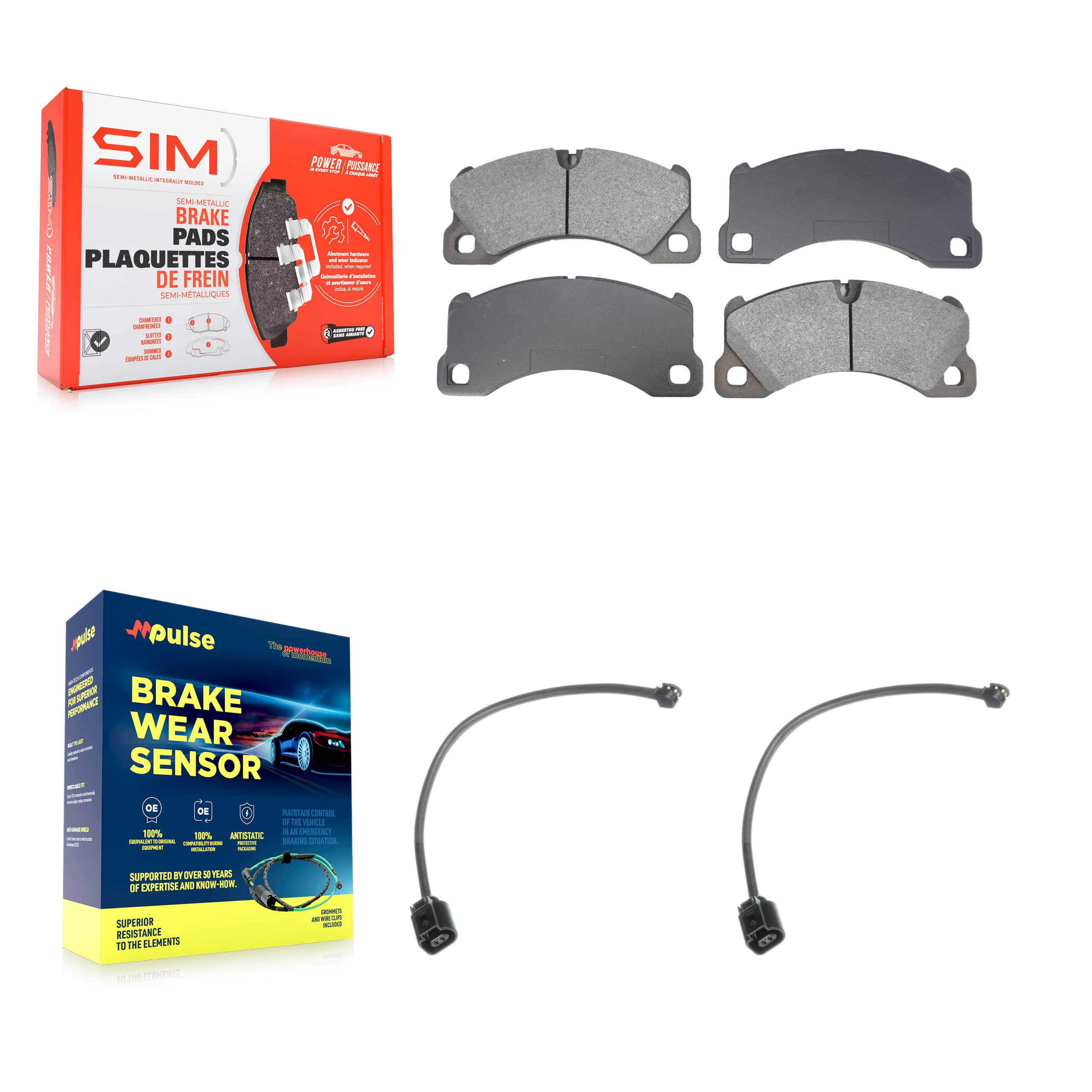 SIM - KSW-100758 - Front Disc Brake Pad Kits