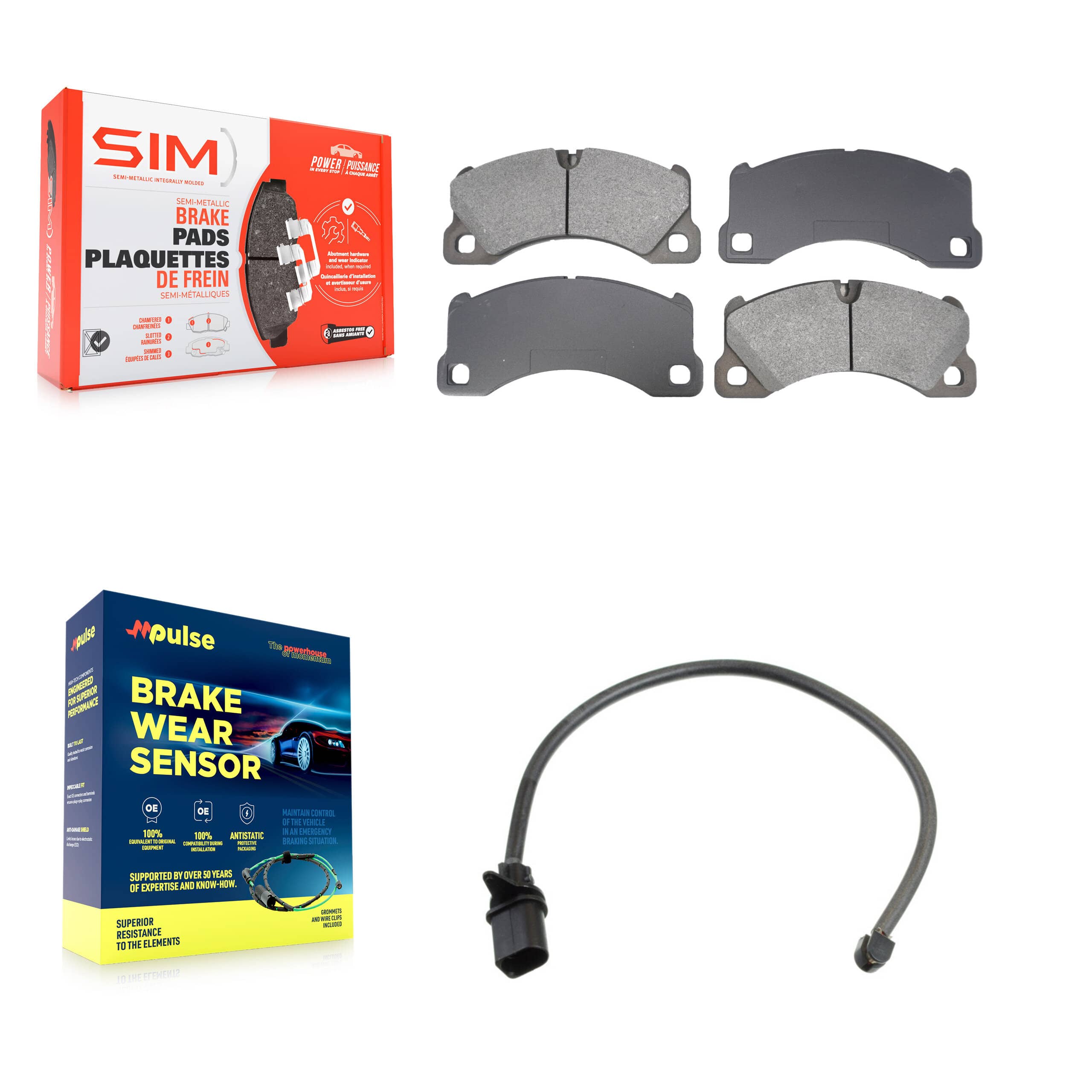 SIM - KSW-100785 - Front Disc Brake Pad Kits