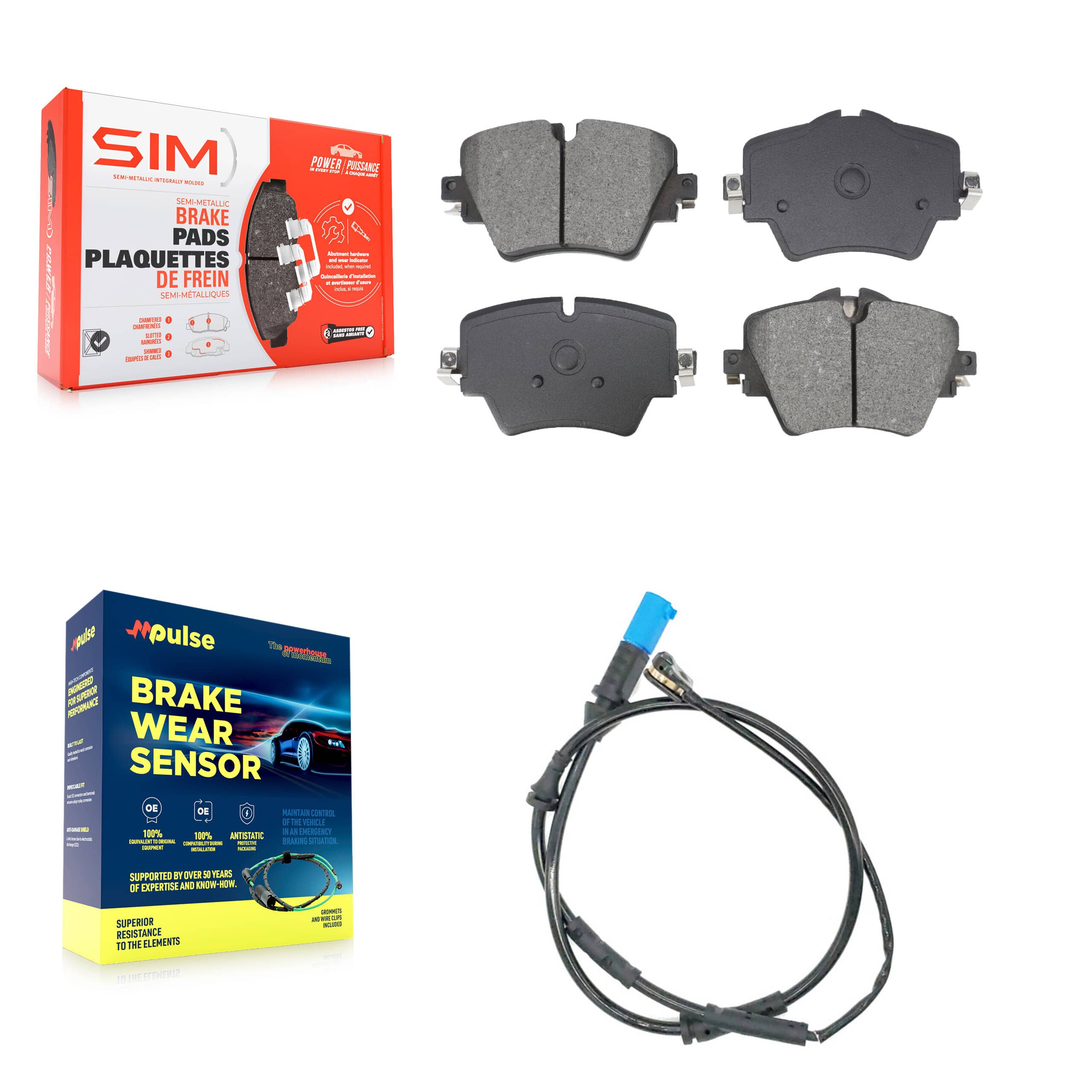 SIM - KSW-100796 - Front Disc Brake Pad Kits