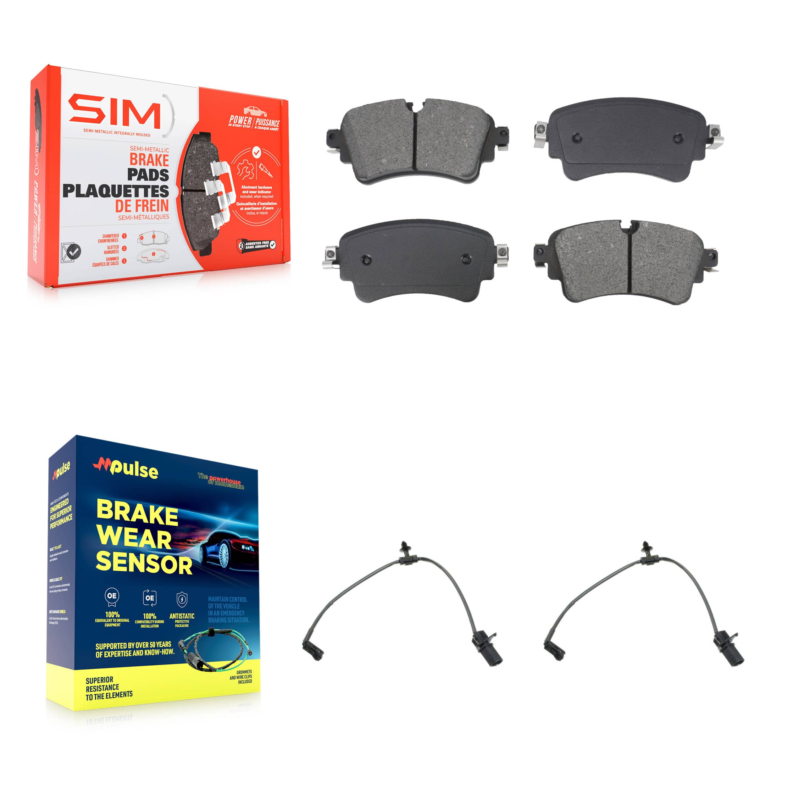 SIM - KSW-100804 - Rear Disc Brake Pad Kits