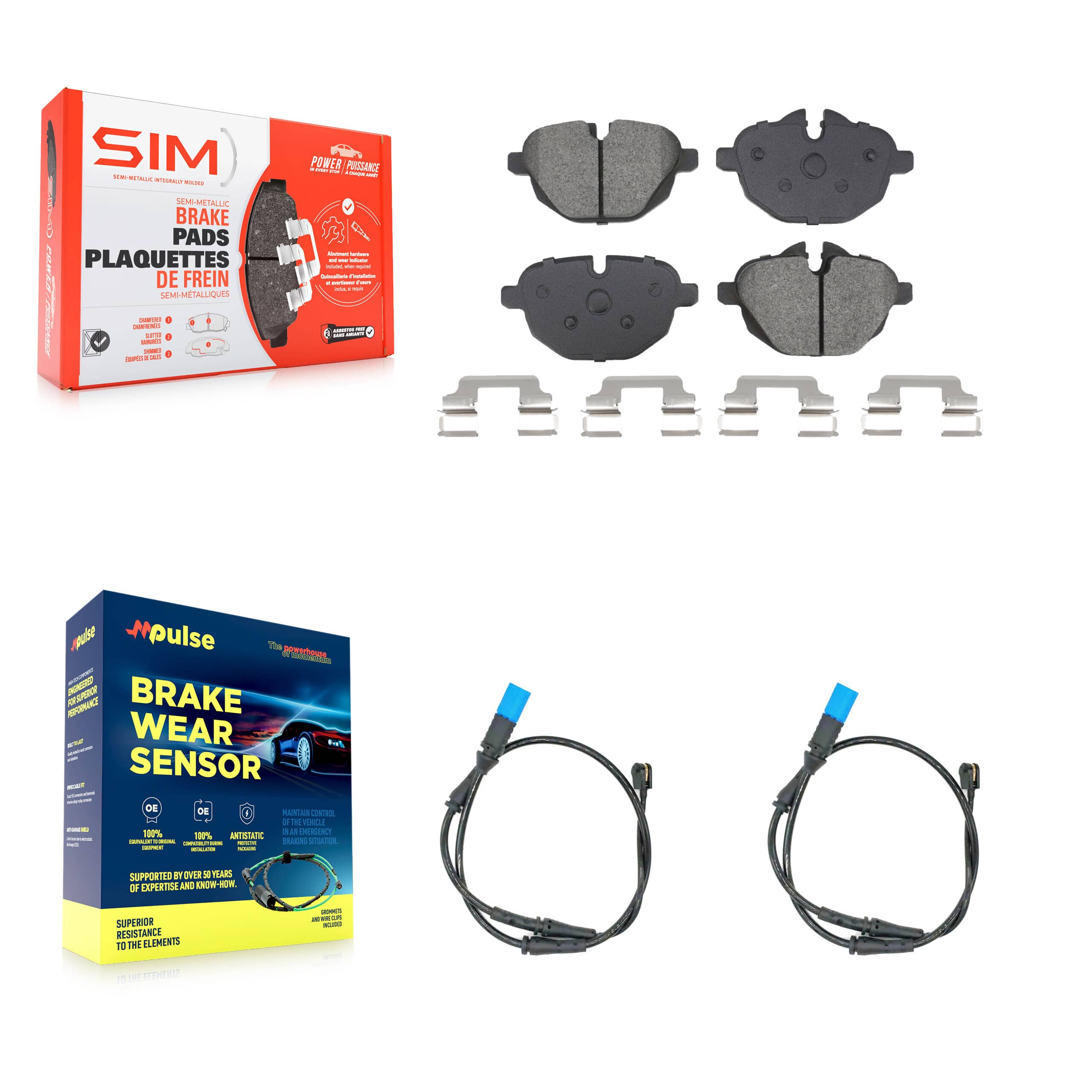 SIM - KSW-100807 - Rear Disc Brake Pad Kits