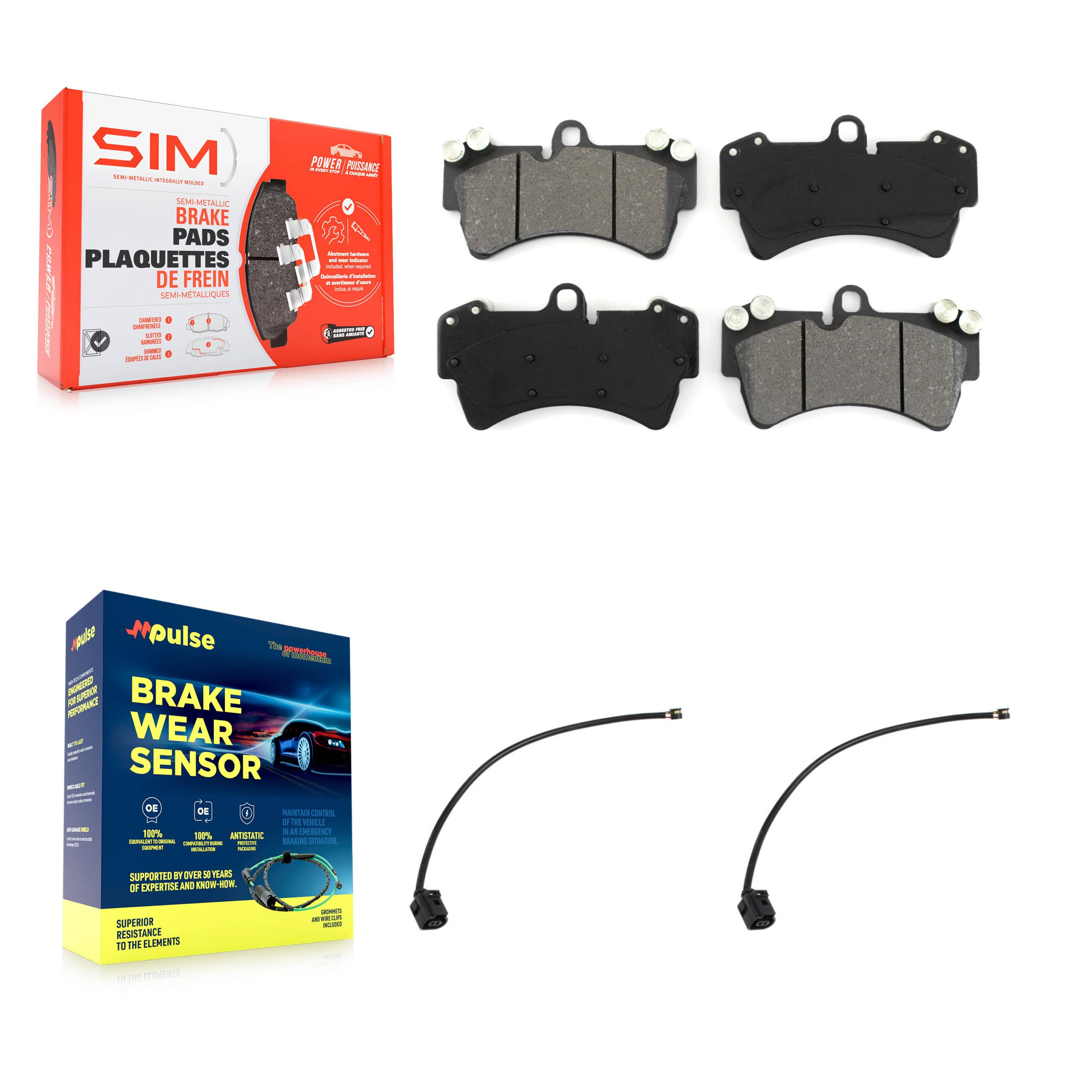 SIM - KSW-100849 - Front Disc Brake Pad Kits
