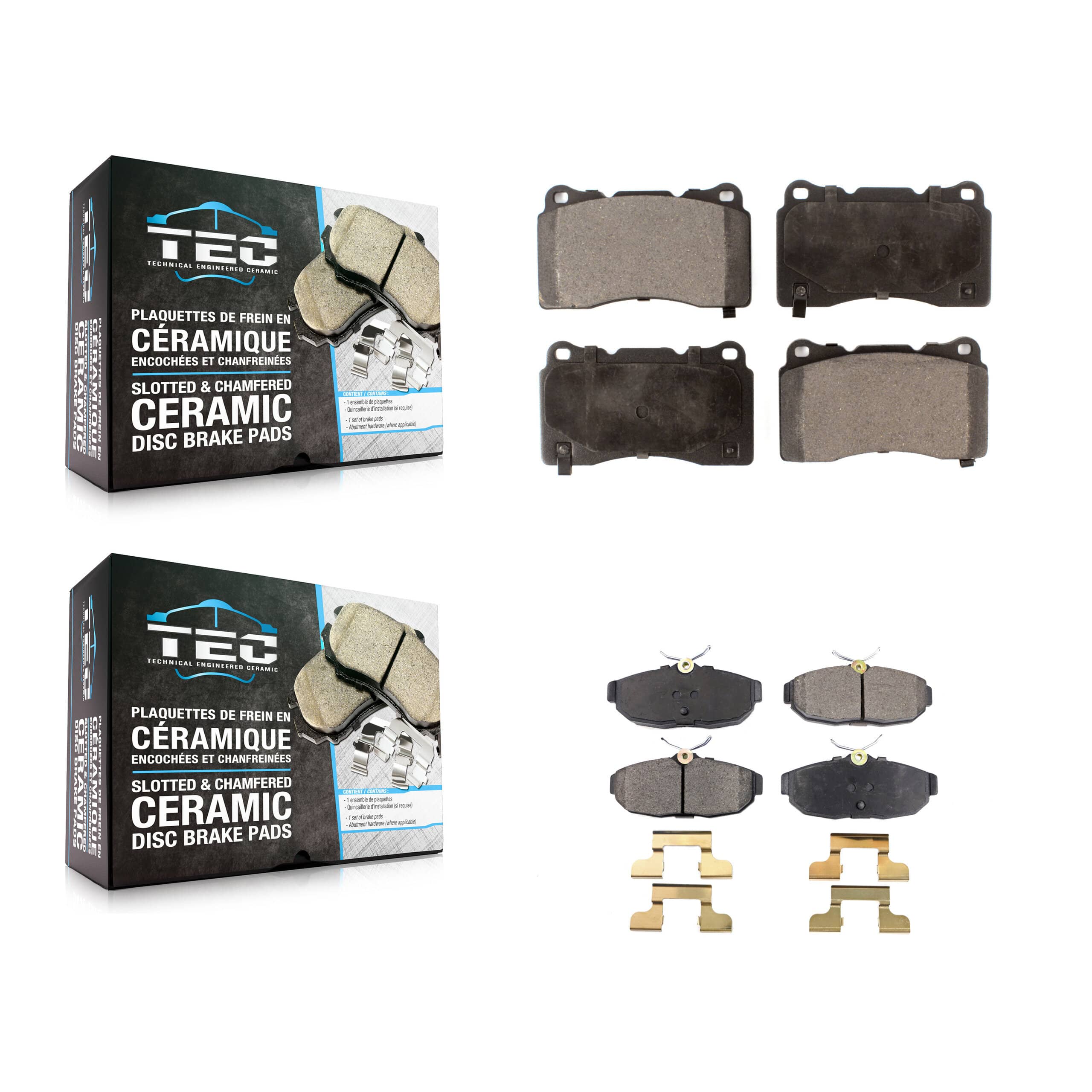 TEC - KTC-100002 - Front and Rear Disc Brake Pad Kits